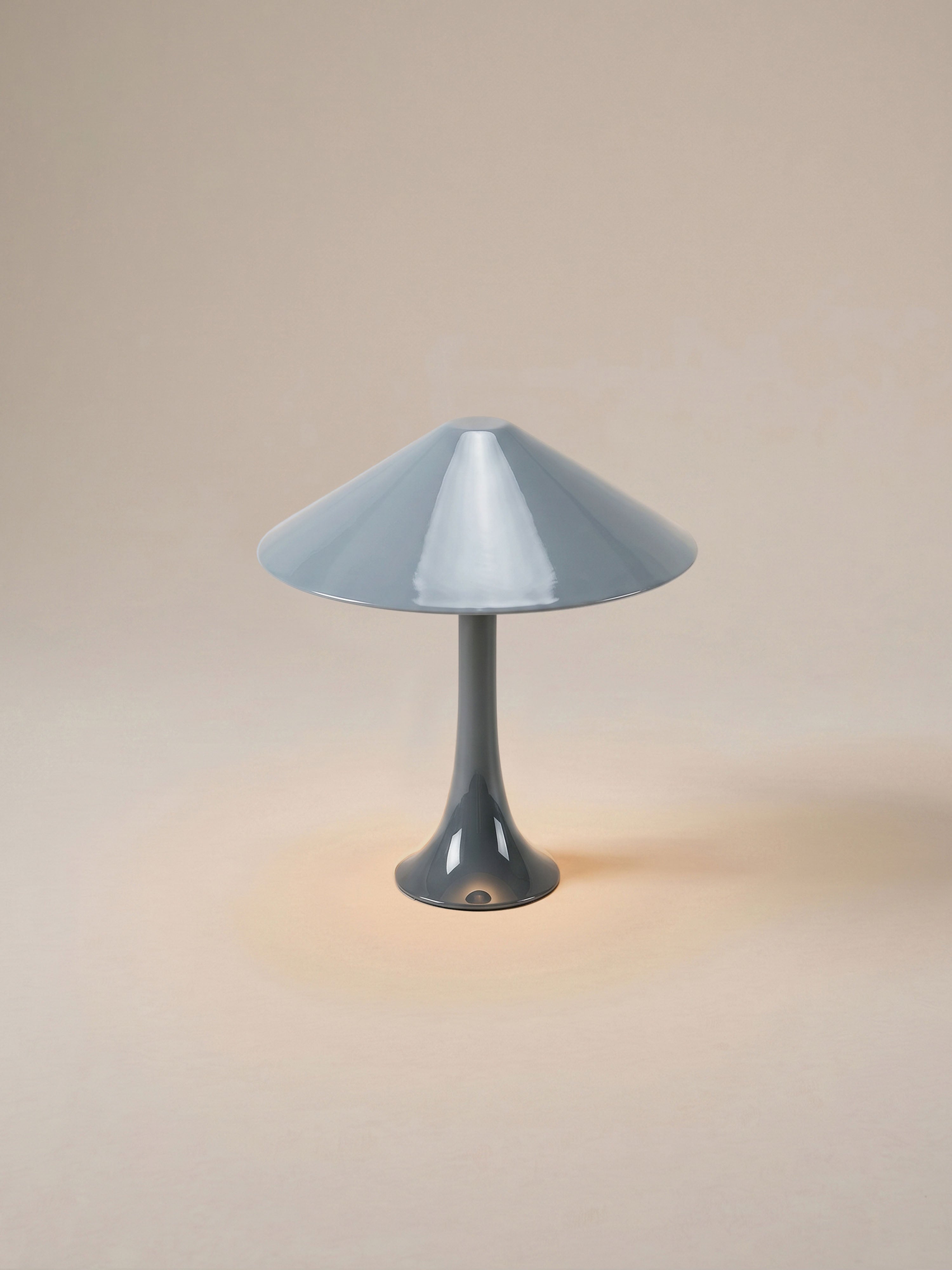 Nova Large Portable Lamp | Grey Base - Aqua Shade