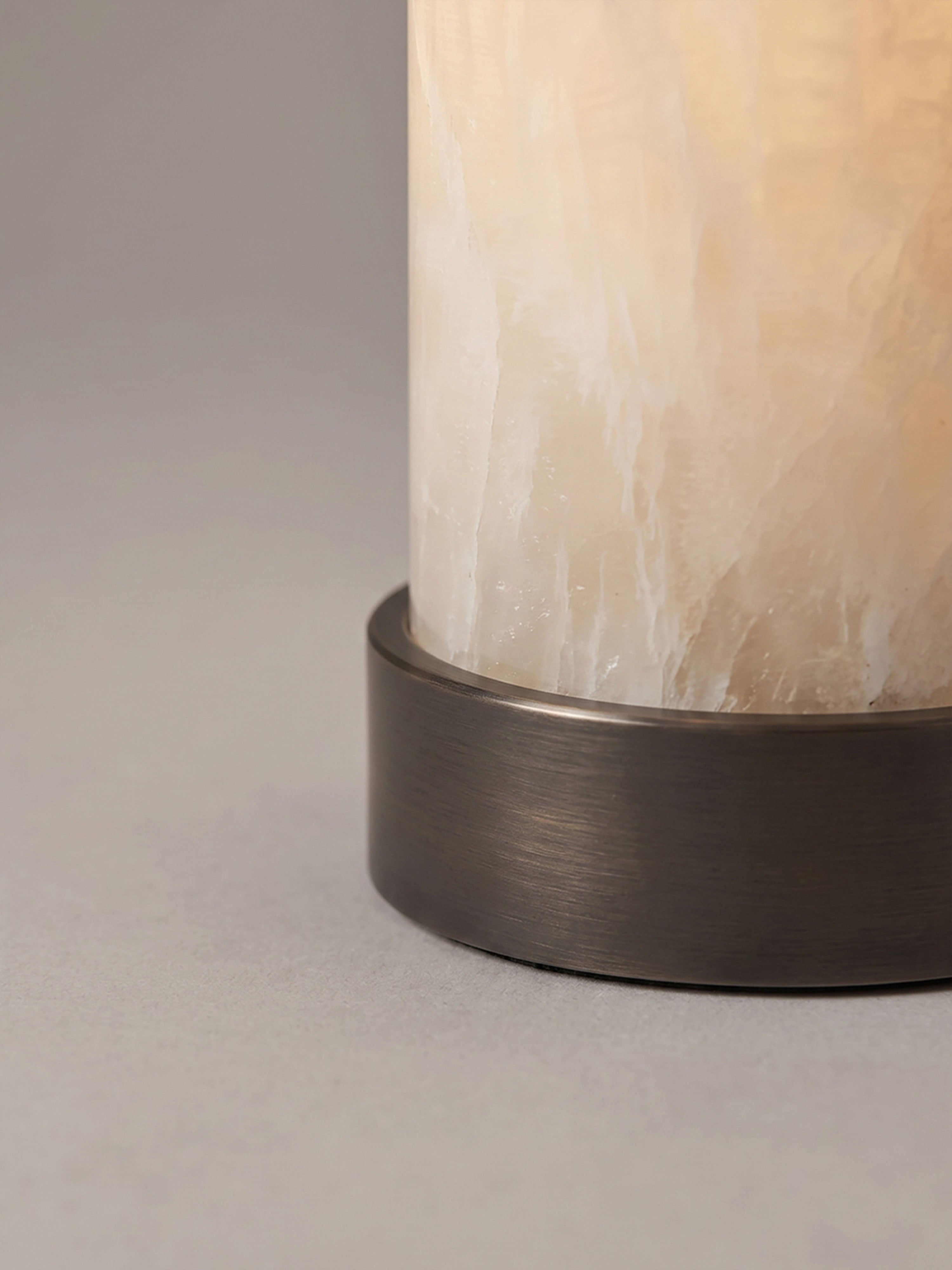 Artus Portable Lamp | Alabaster & Bronze