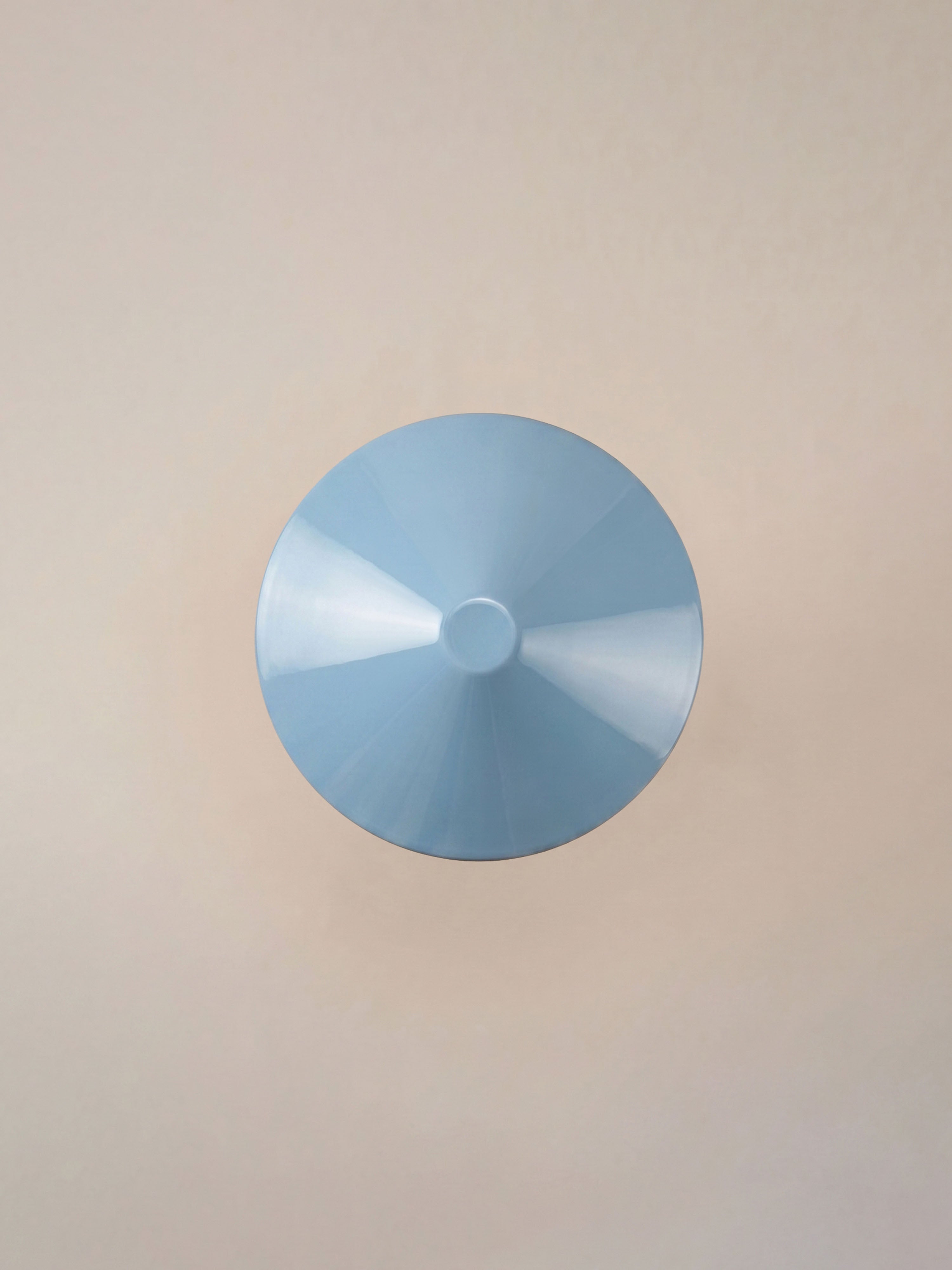 Nova Large Portable Lamp | Brown Base - Light Blue Shade