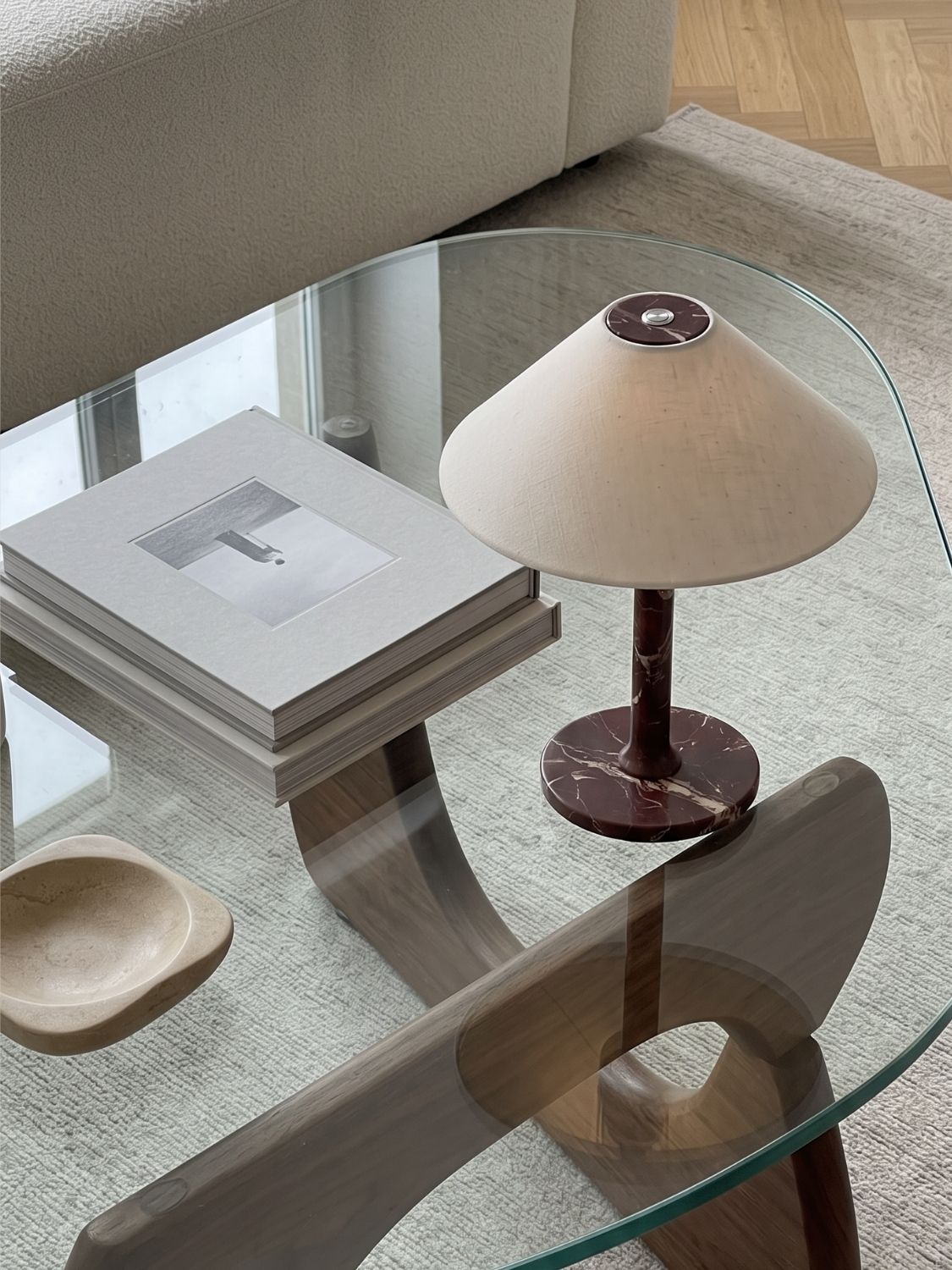The Rossa Portable Lamp | Rosso Levanto & Linen