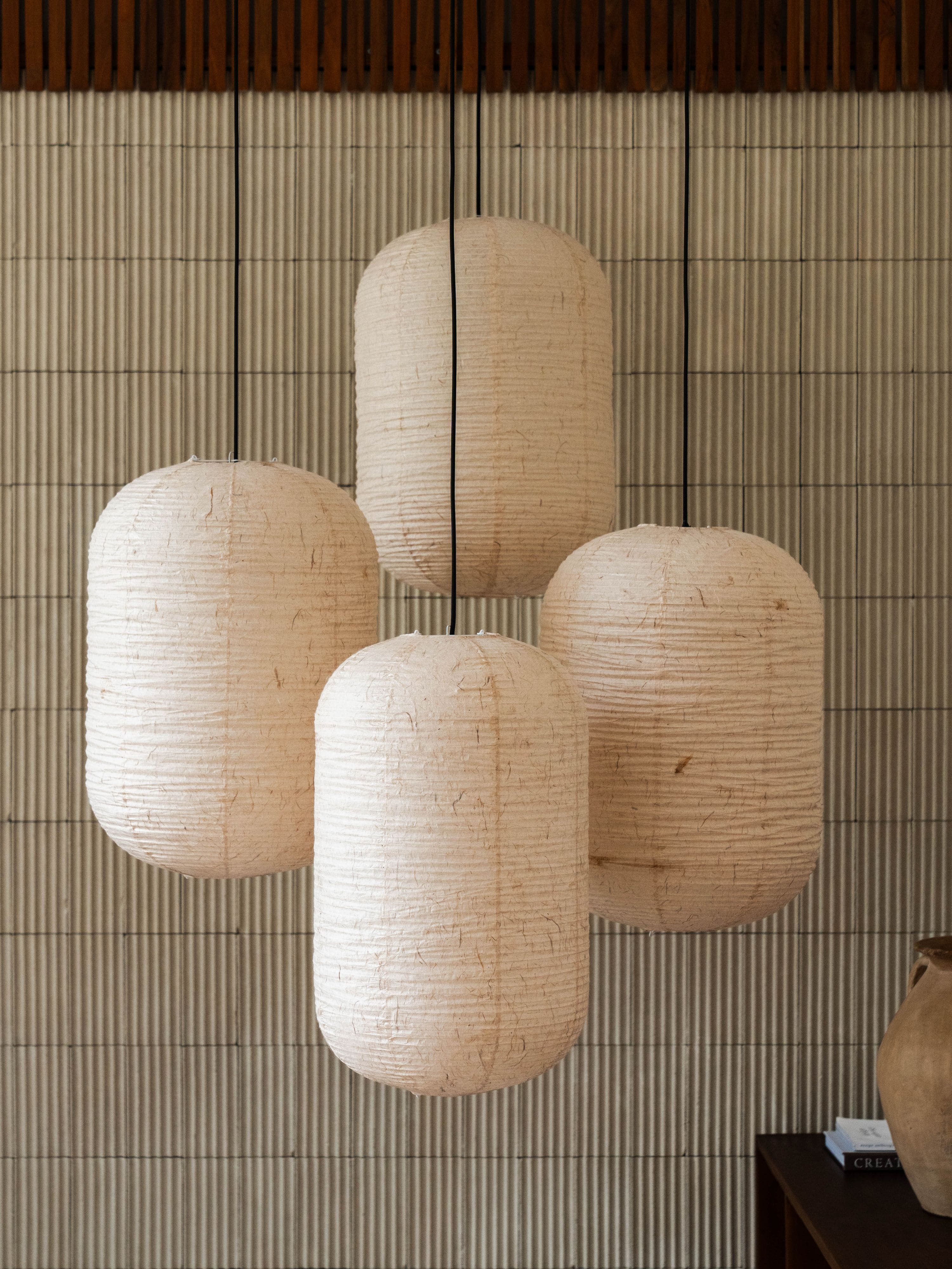 Pre-Order | IKIN Pendant B2 | Natural Mulberry Paper | Oval Shape - Multiple Sizes