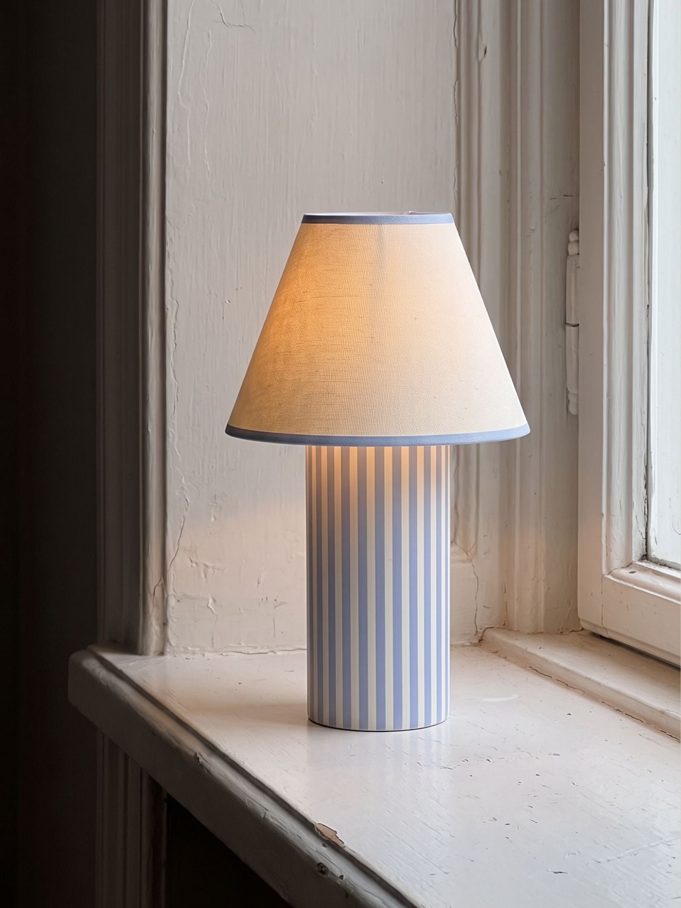 The Original - Aurel Portable Lamp | Linen - Blue & White