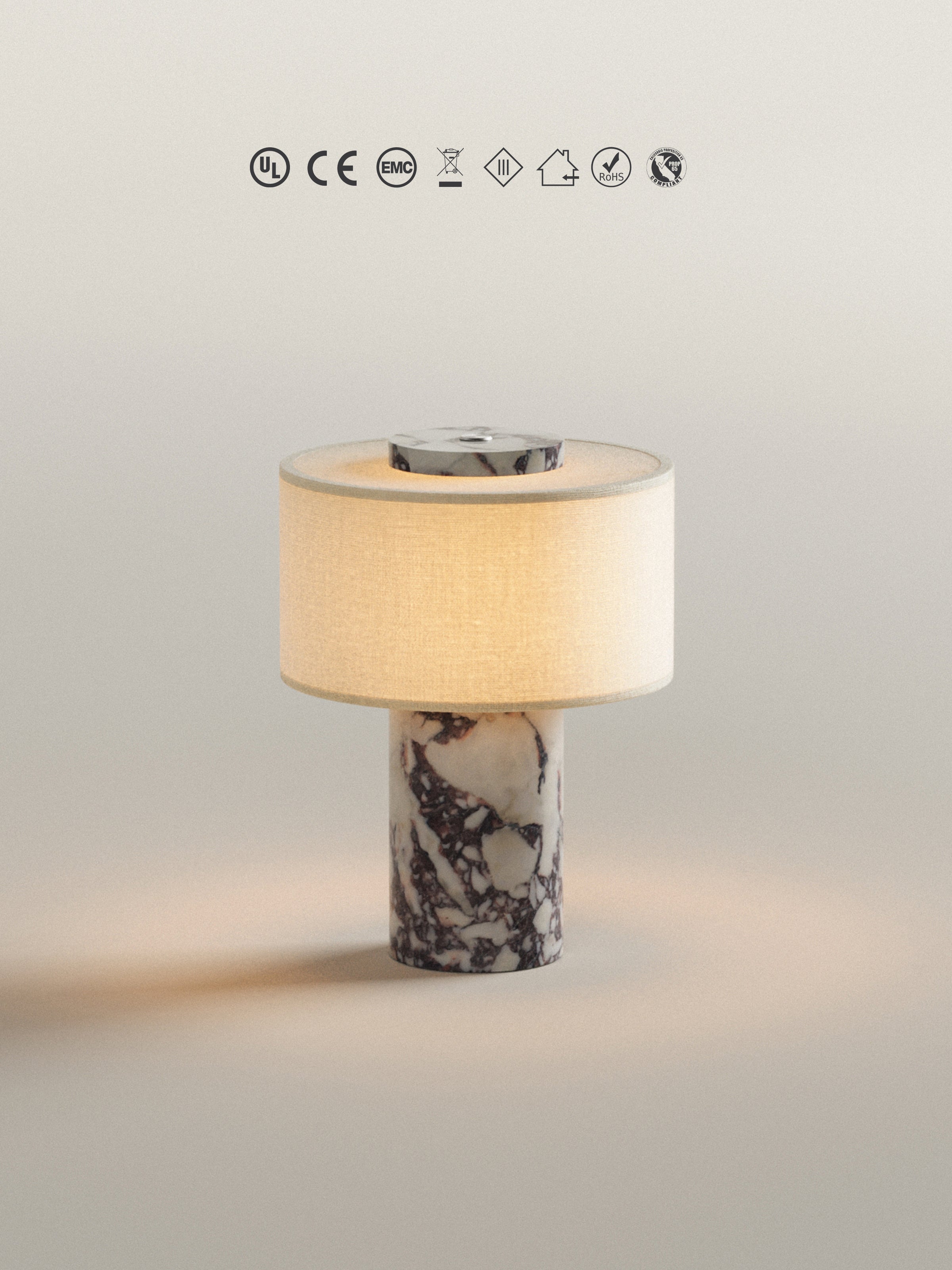 Auríe Portable Lamp | Calacatta Viola