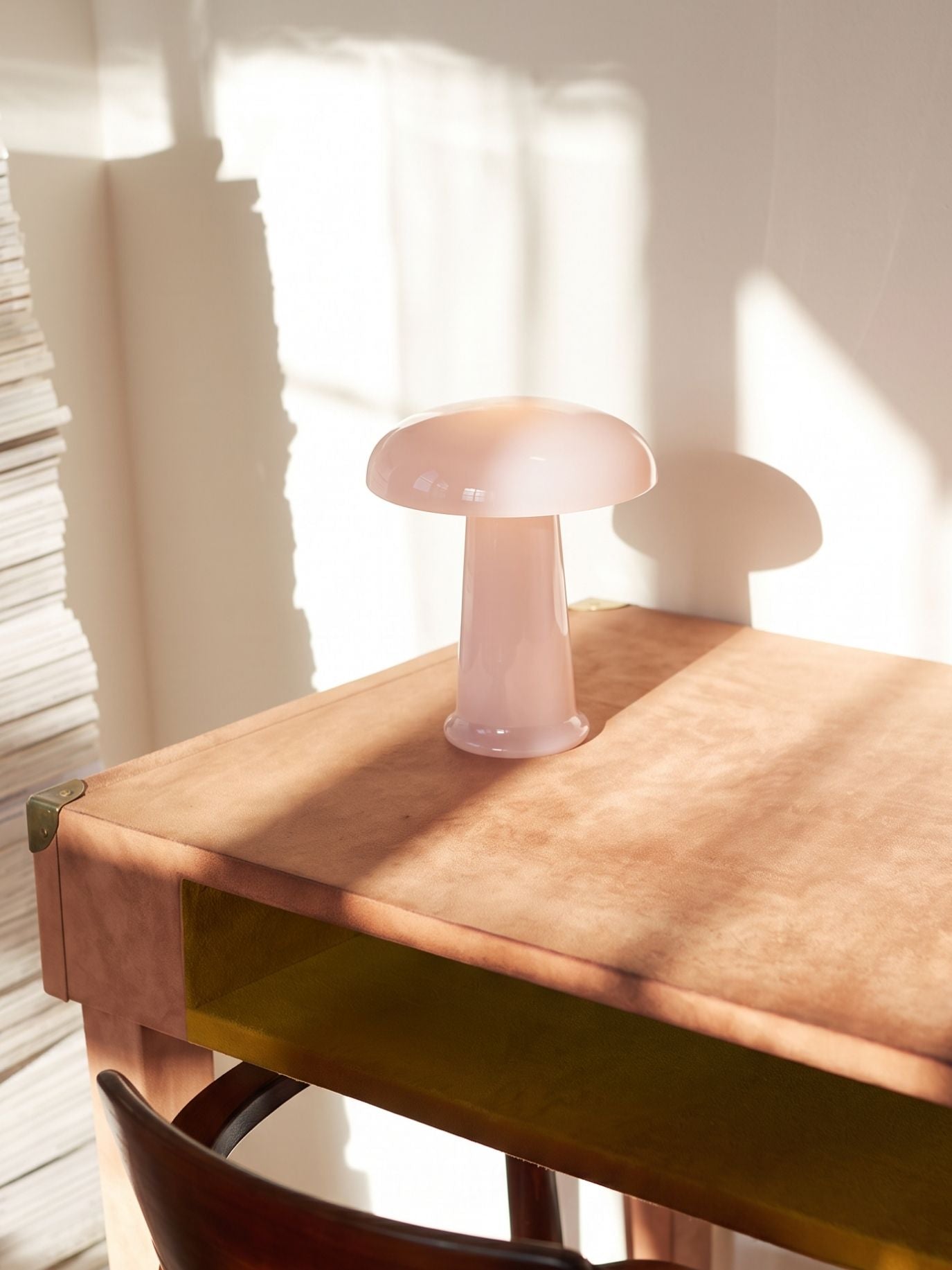 Cera Mini Portable Lamp | Pink Glass