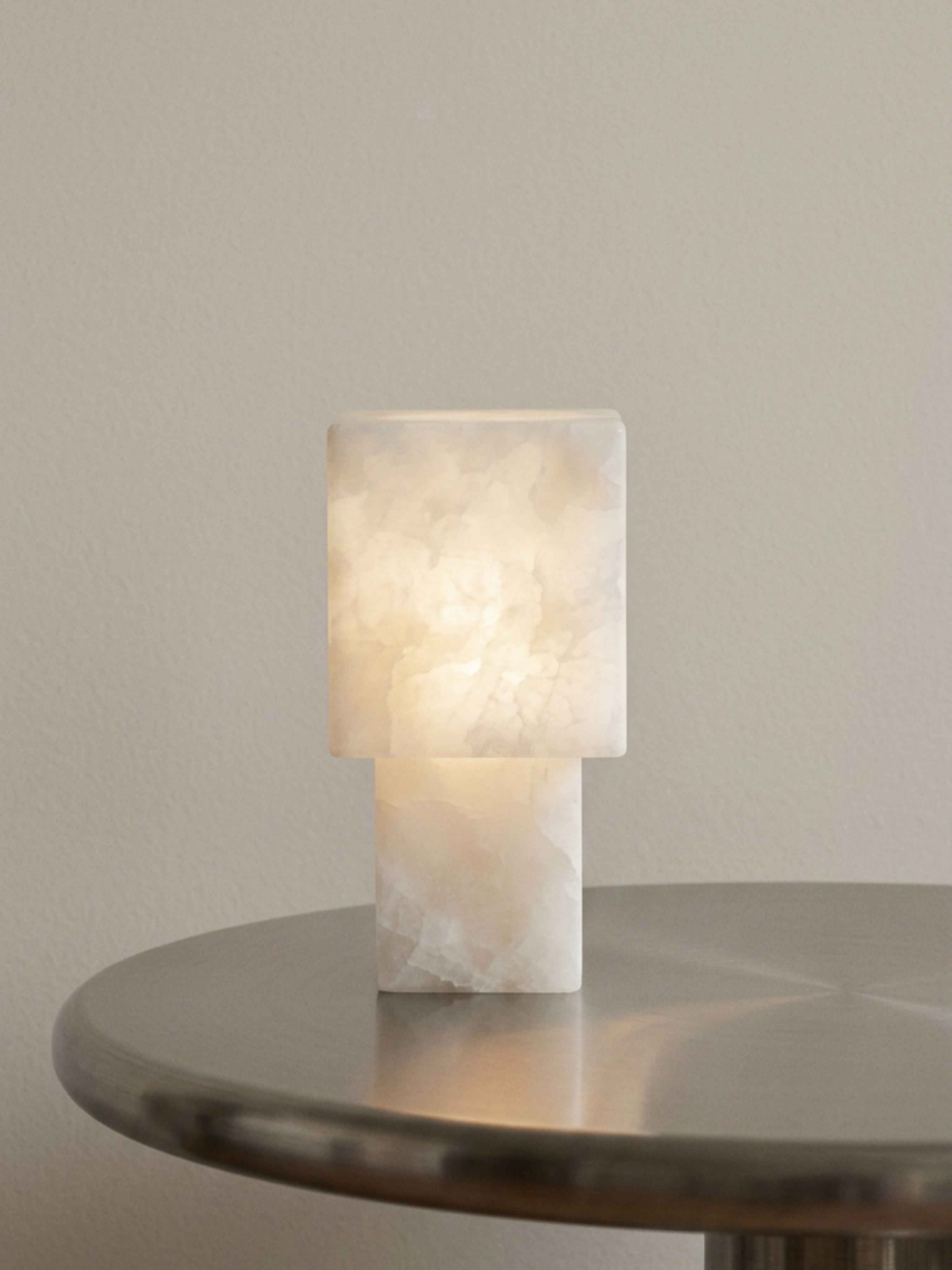 Forma Portable Lamp | Alabaster