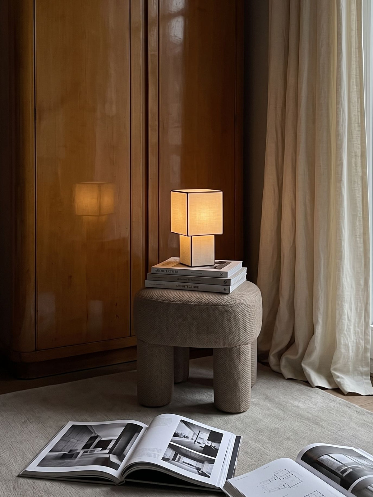 Forma Portable Lamp | Linen