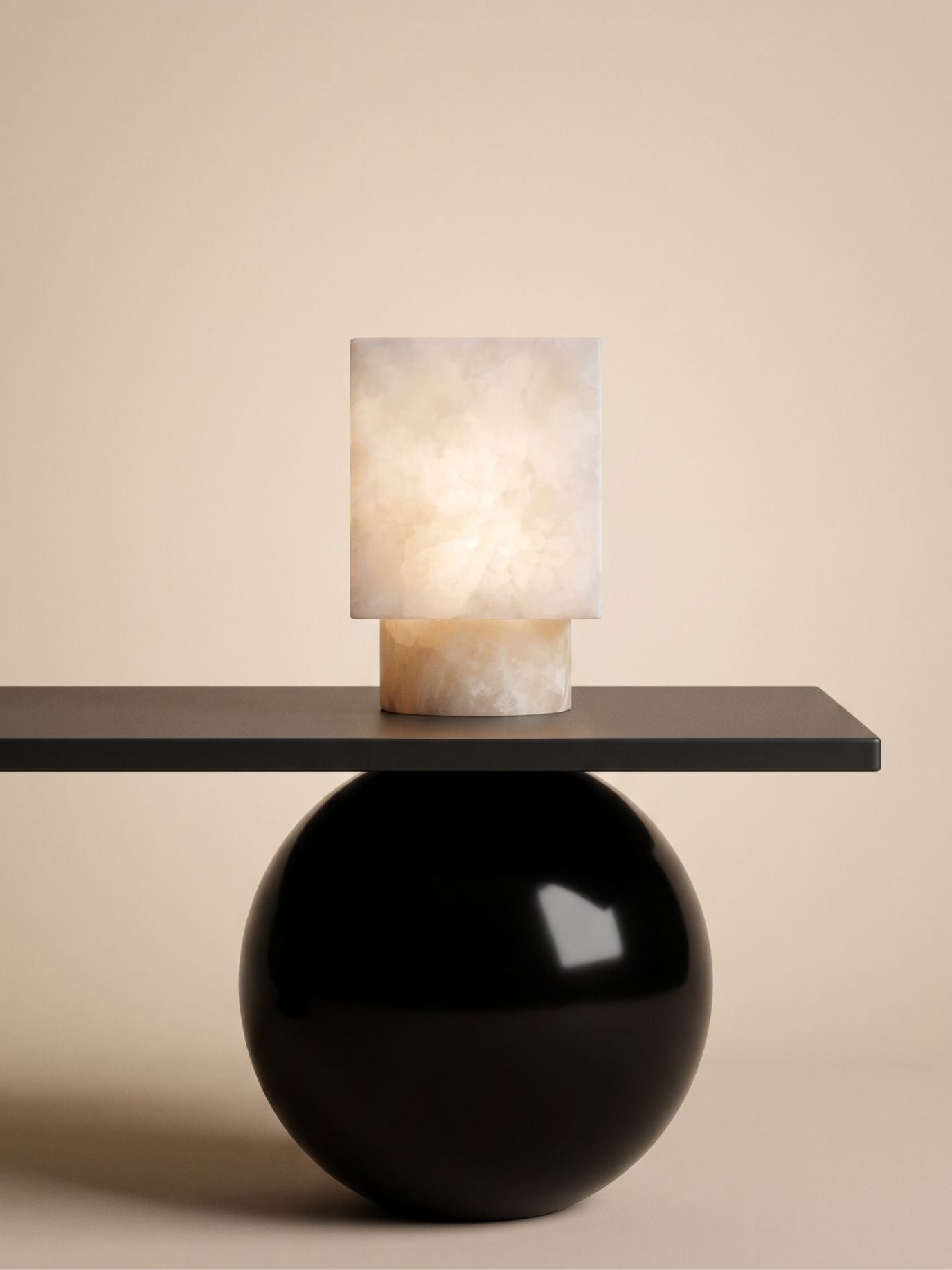 Forma Mini Portable Lamp | Alabaster