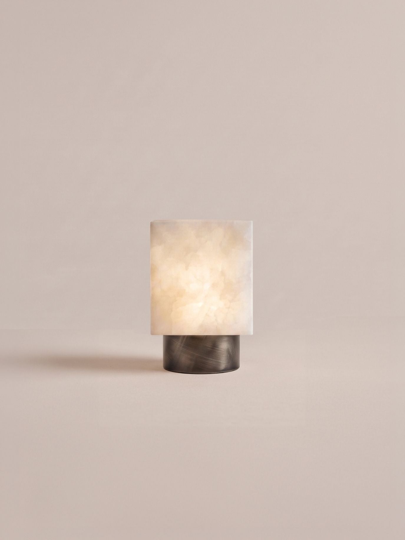 Forma Mini Portable Lamp | Alabaster & Antique Bronze