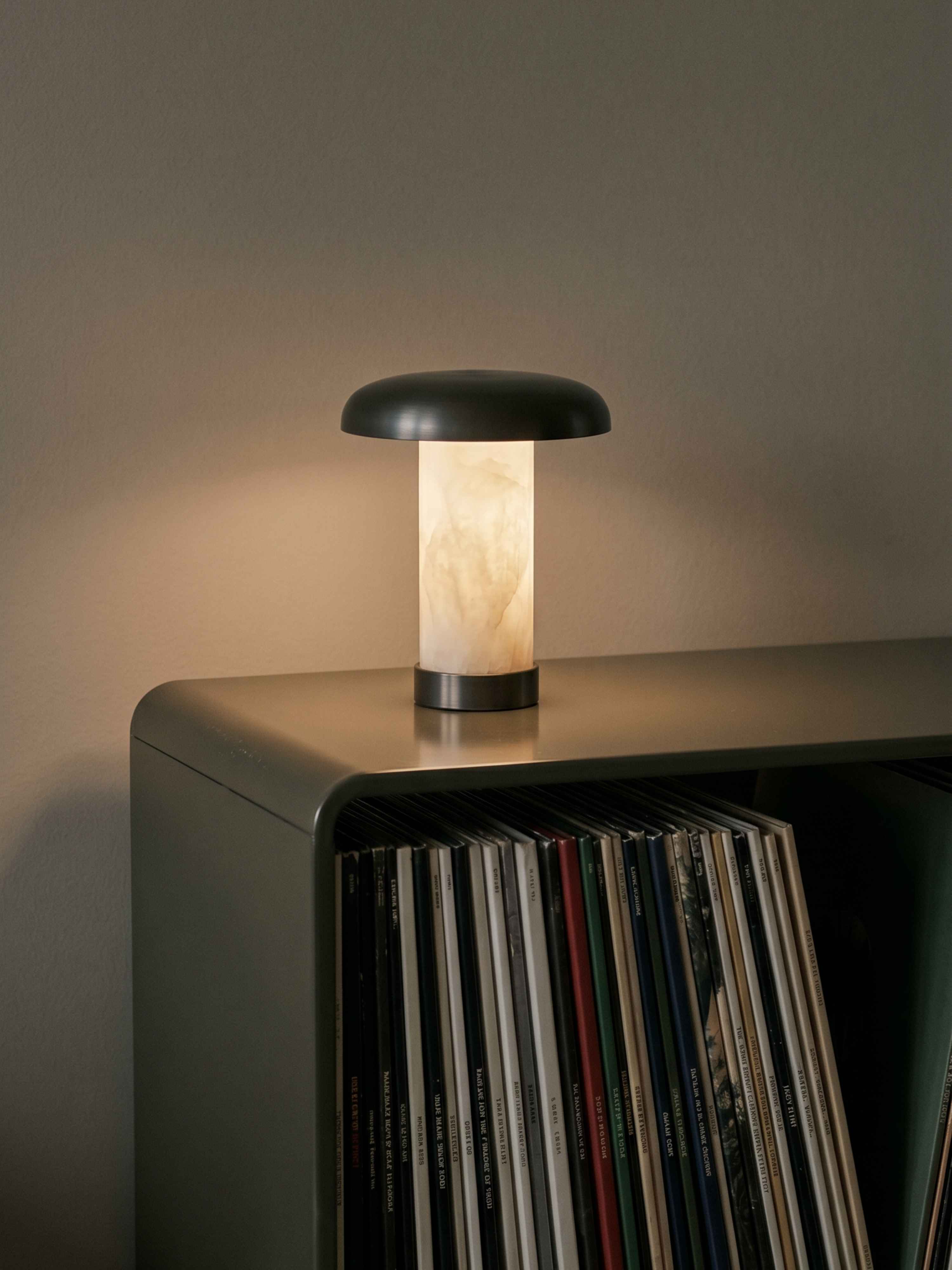 Artus Portable Lamp | Alabaster & Bronze