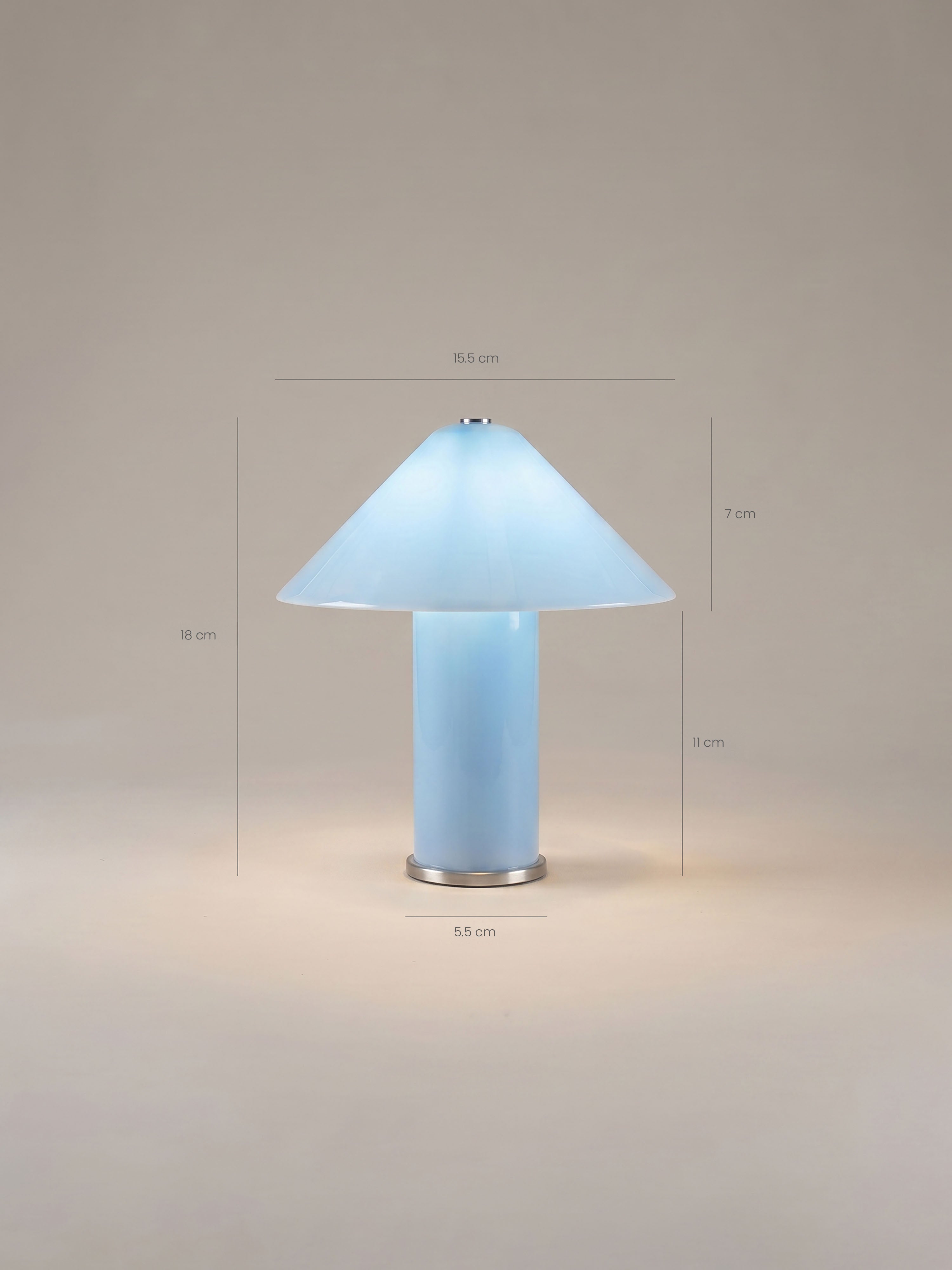 Aya Mini Portable Lamp | Opal Glass - Blue