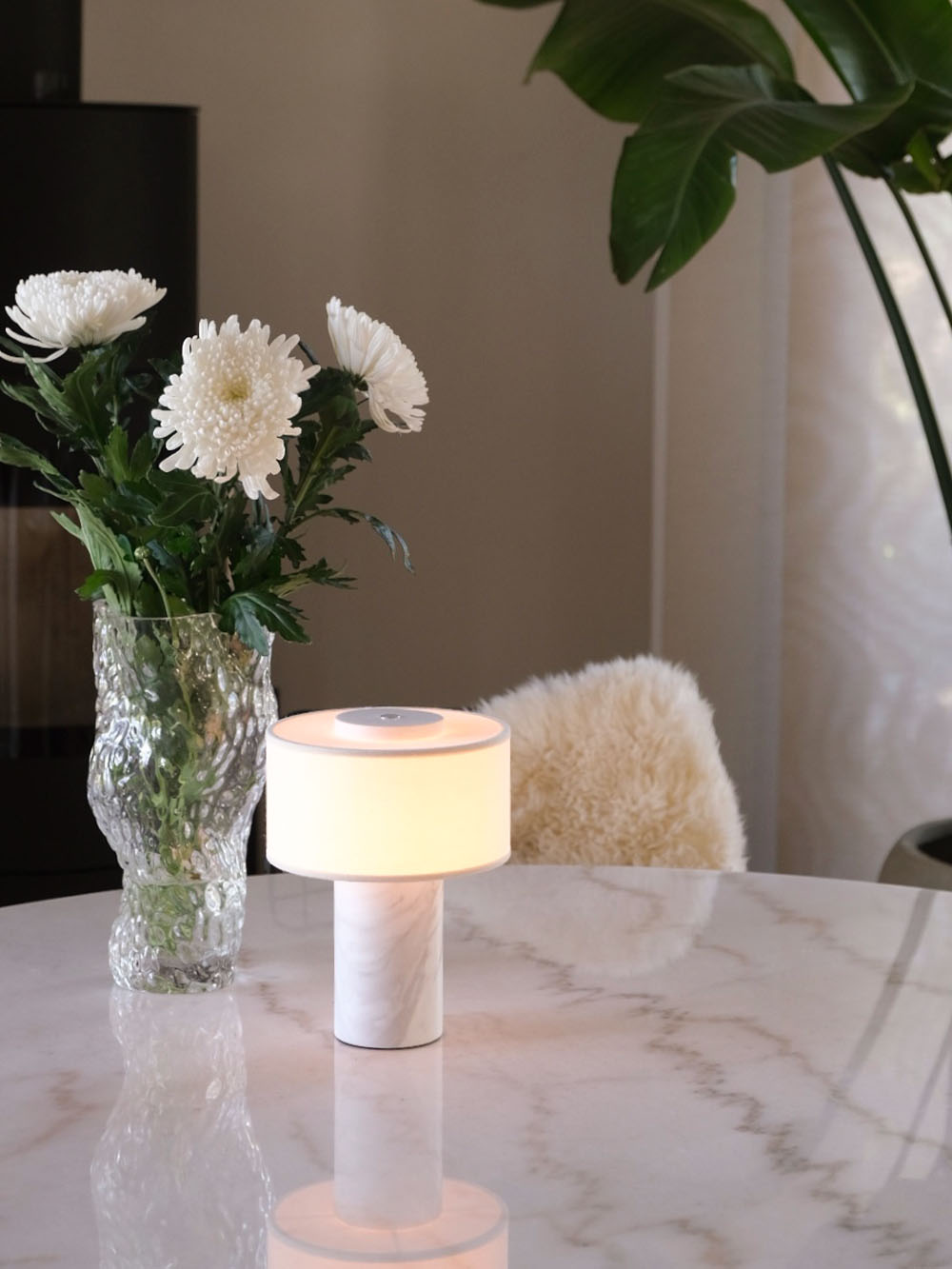 The Original - Auríe Portable Lamp | White Marble - 9.5"