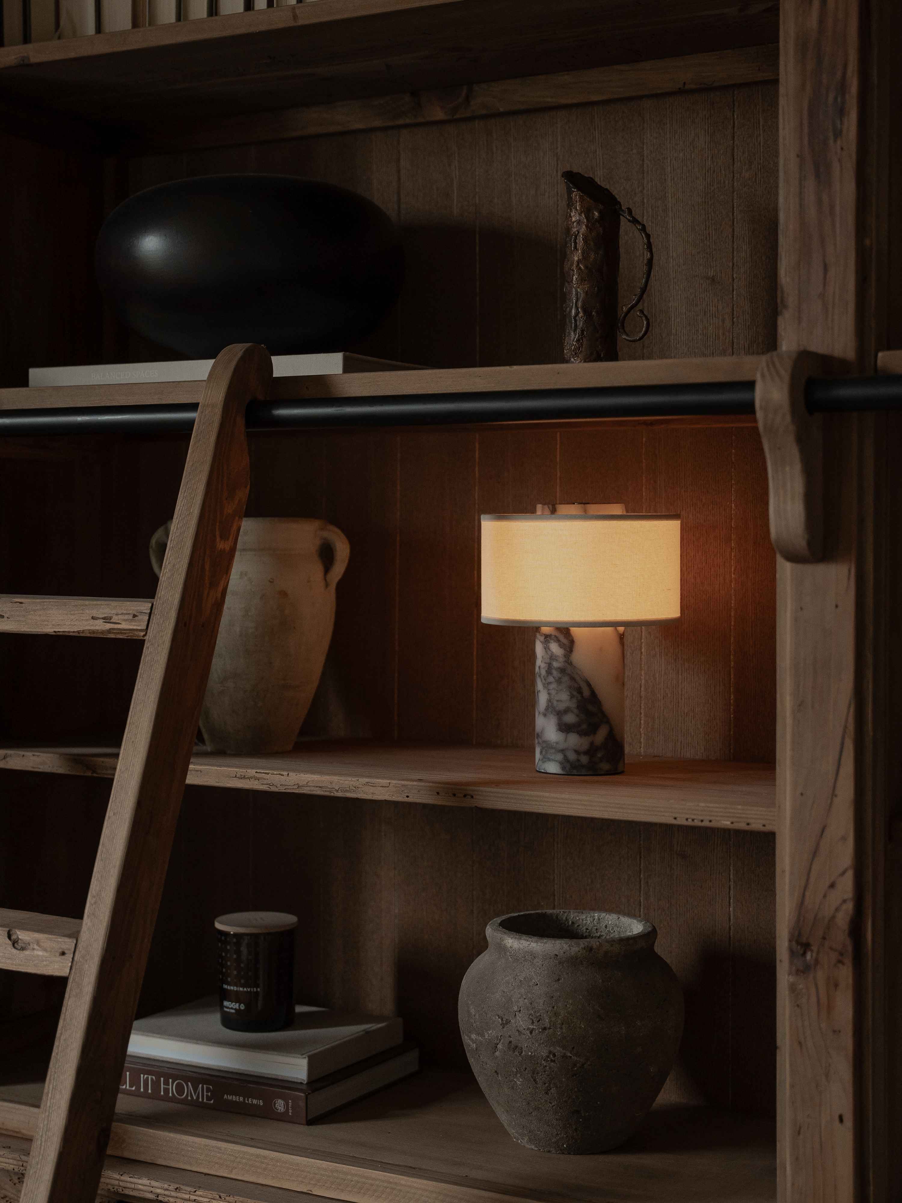 Auríe Portable Lamp | Calacatta Viola Marble & Linen