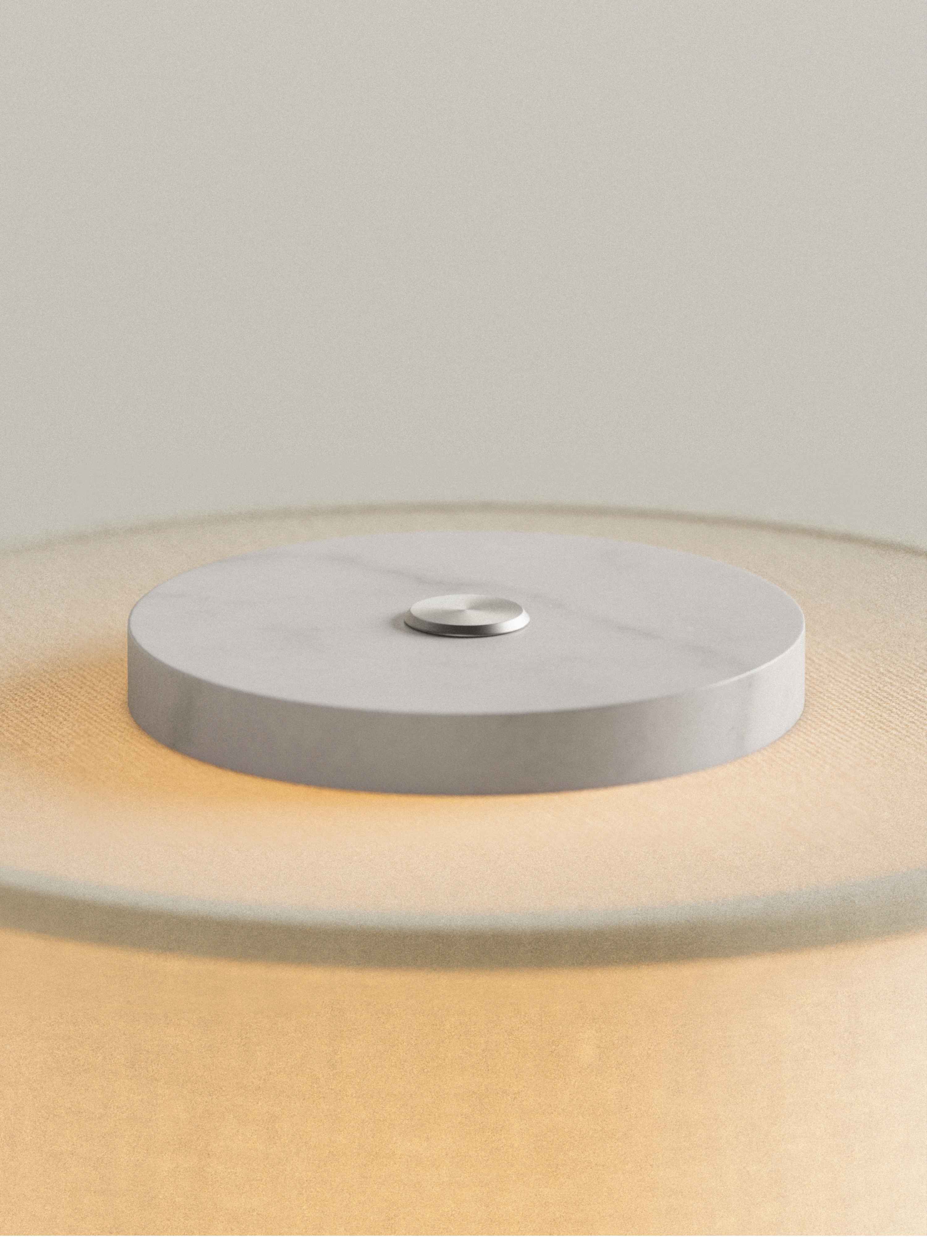 Auríe Portable Lamp | White Marble & Linen