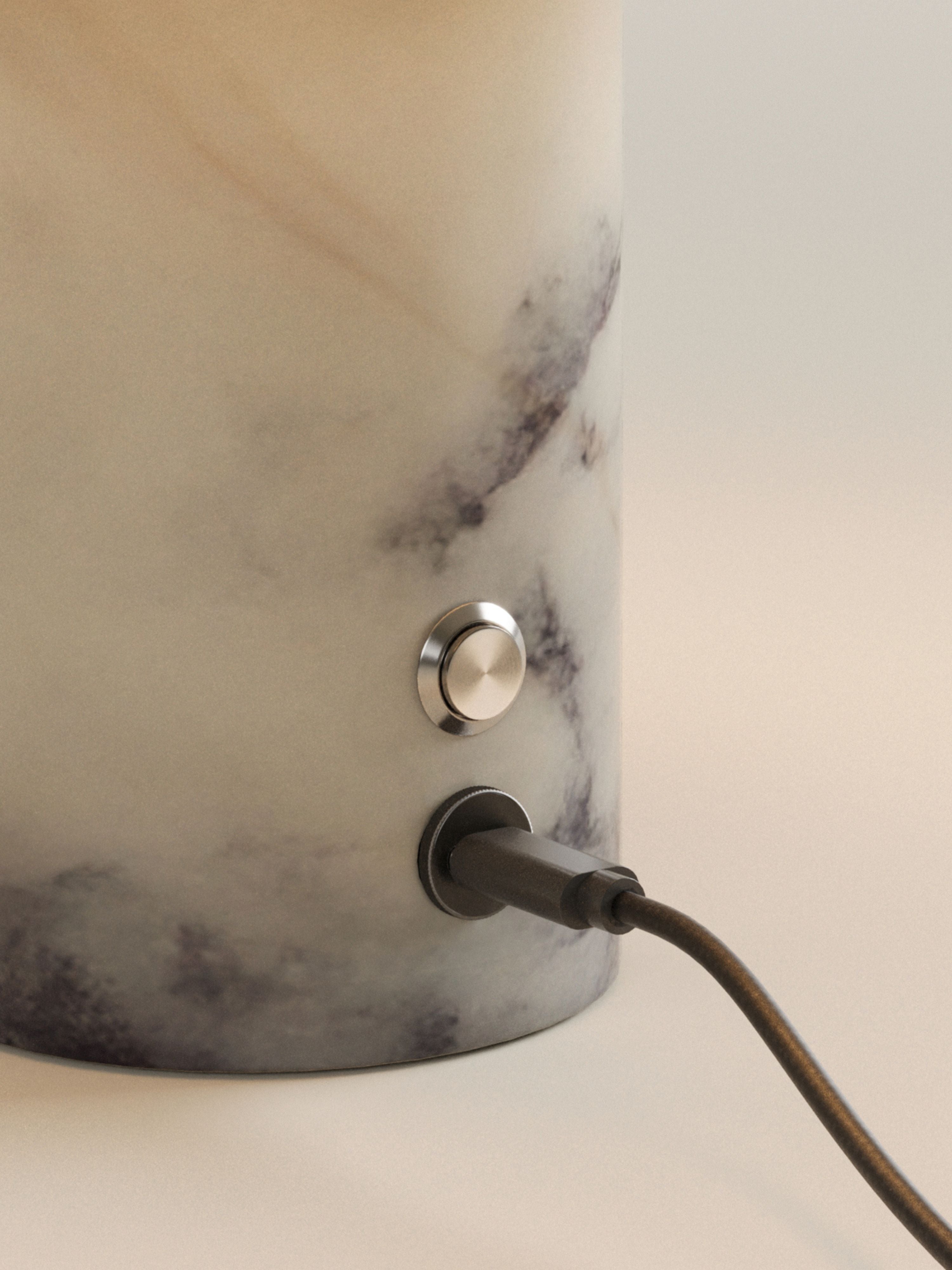 (Sample Sale) Auríe Portable Lamp | Calacatta Viola Marble & Linen