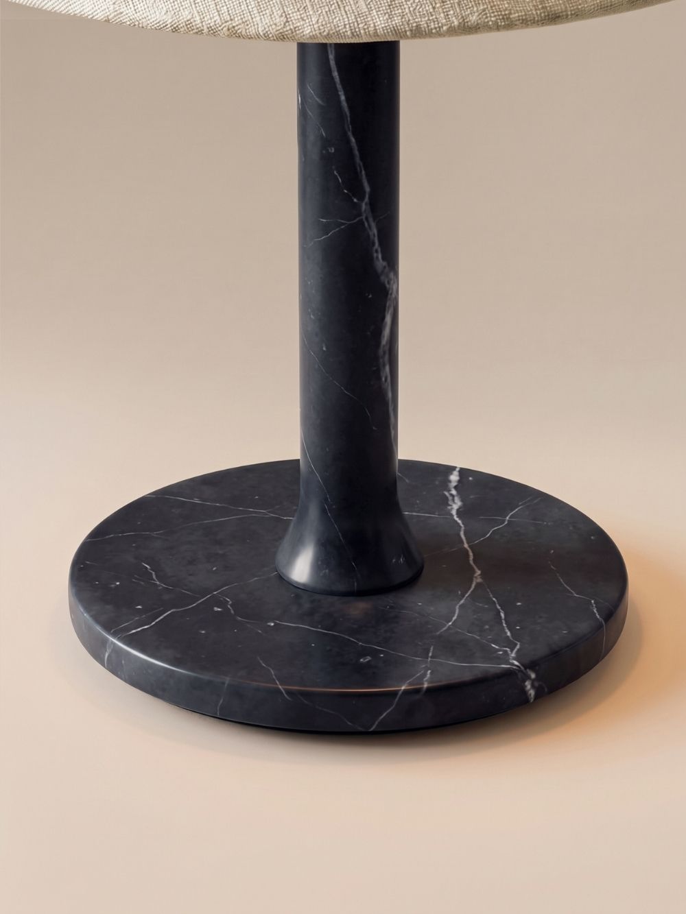 The Rossa Portable Lamp | Black Marble & Linen
