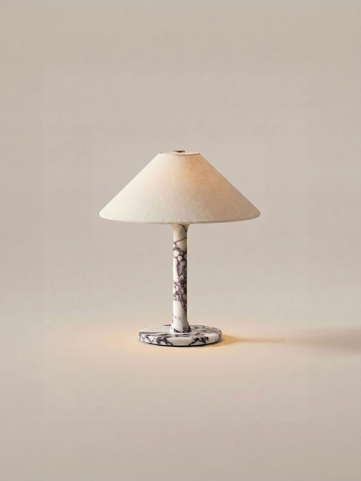 The Original - Portable Rossa Lamp | Calacatta Viola & Linen