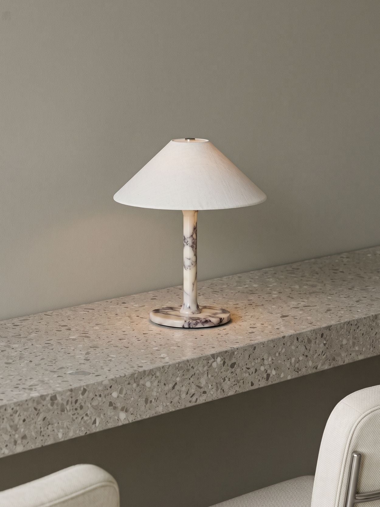 Rossa Portable Lamp | Calacatta Viola & Linen