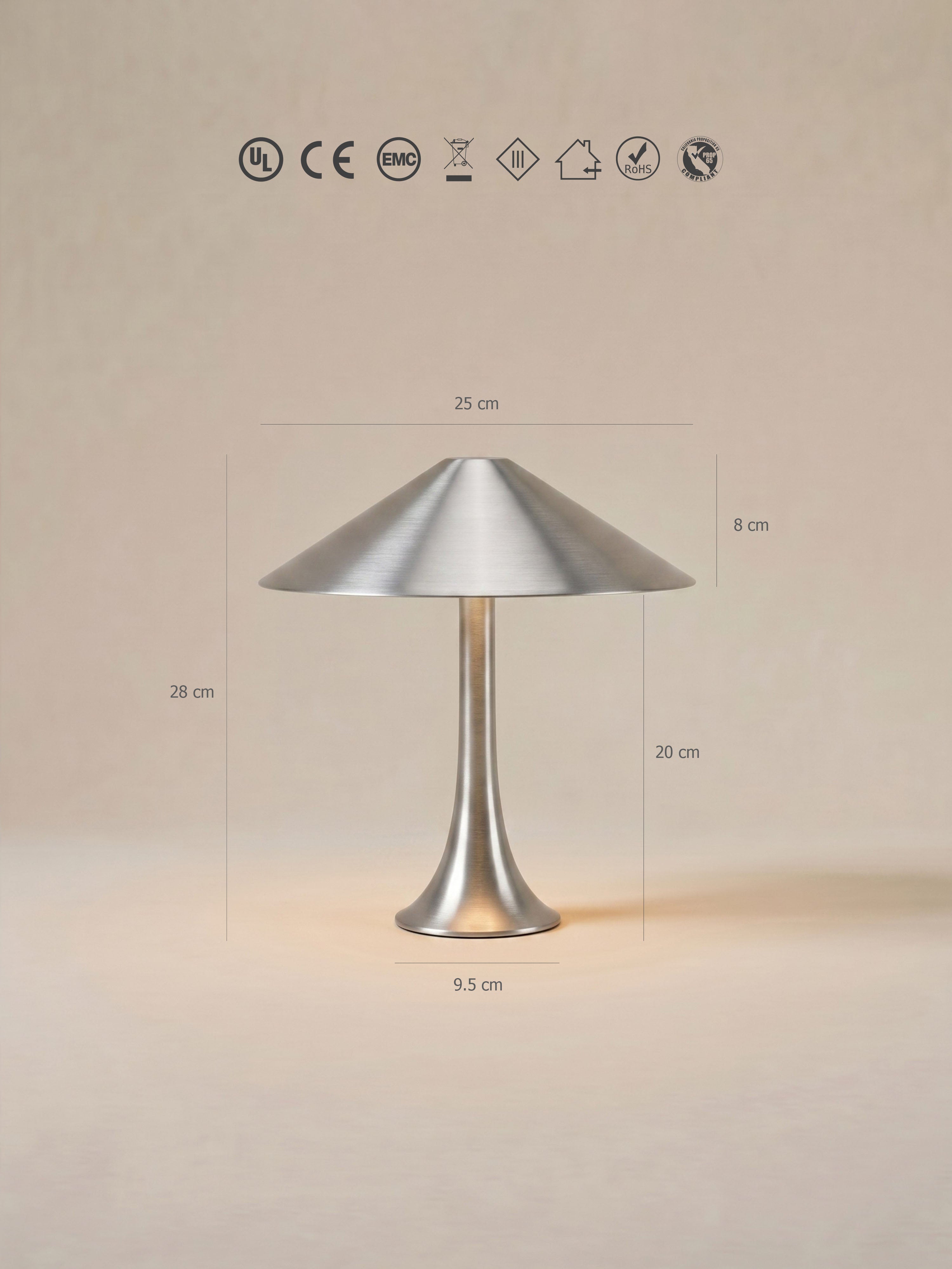Nova Large Portable Lamp | Stainless Steel