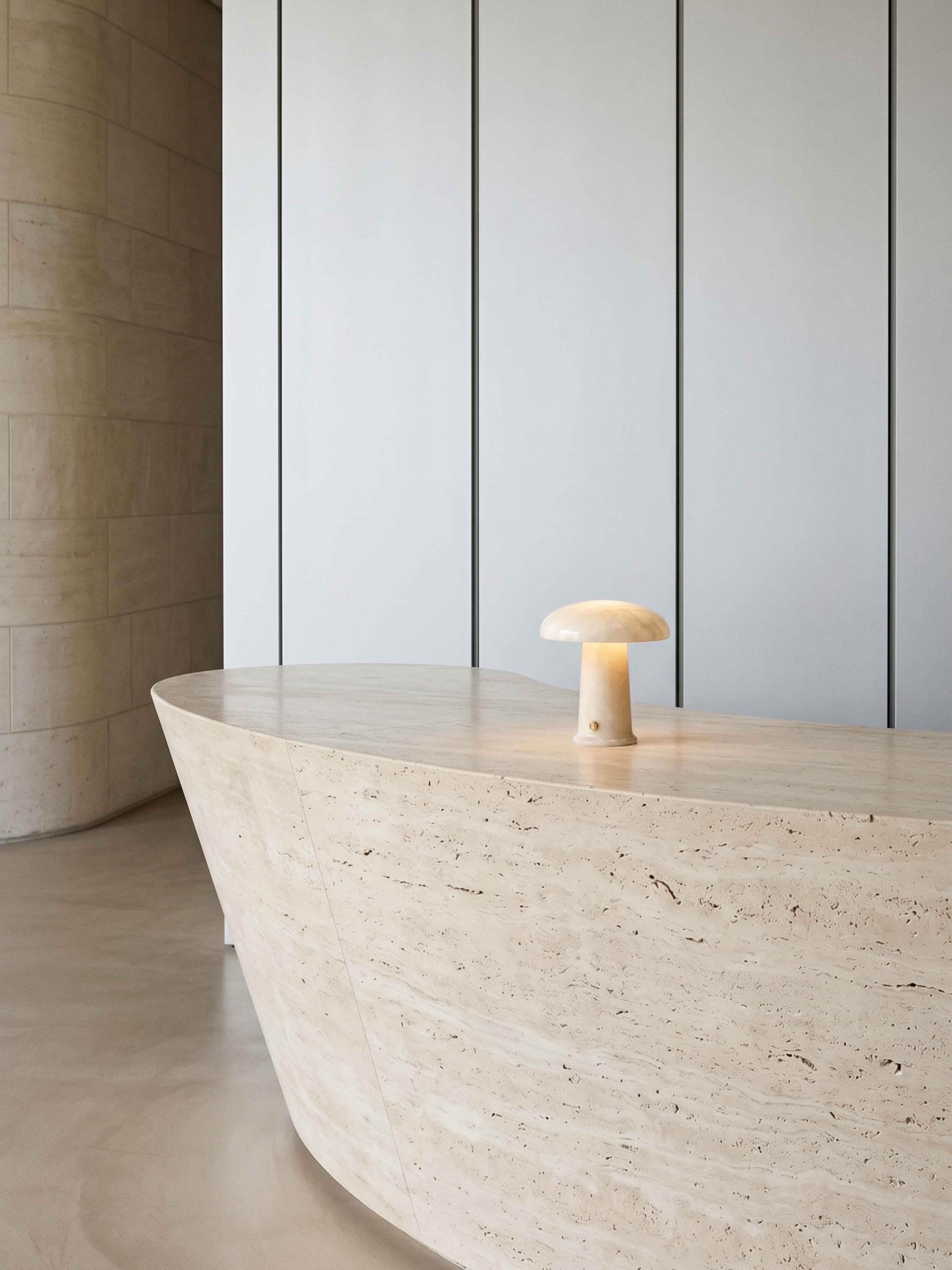 Cera Mini Portable Lamp | Alabaster