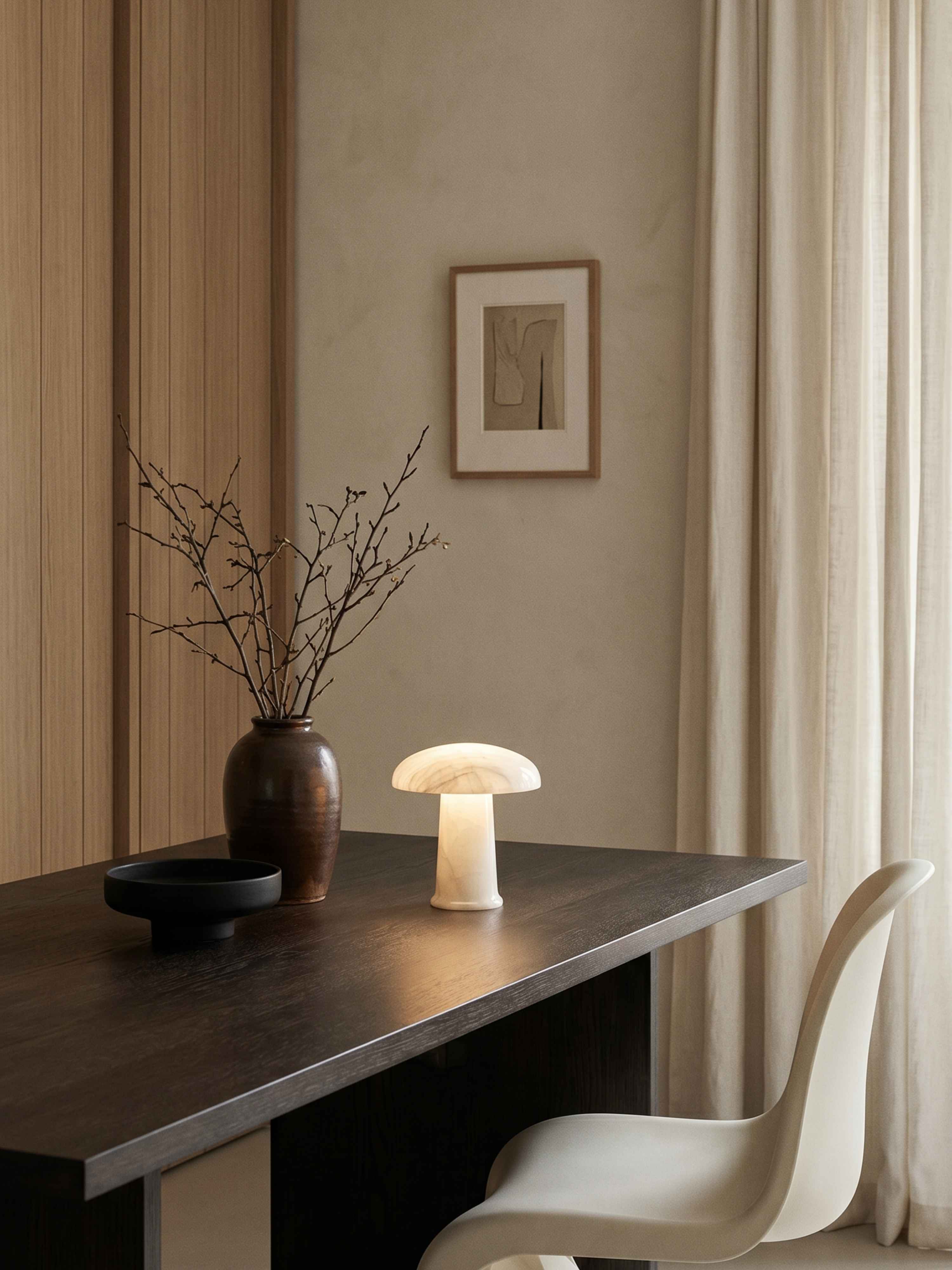 Cera Mini Portable Lamp | Alabaster