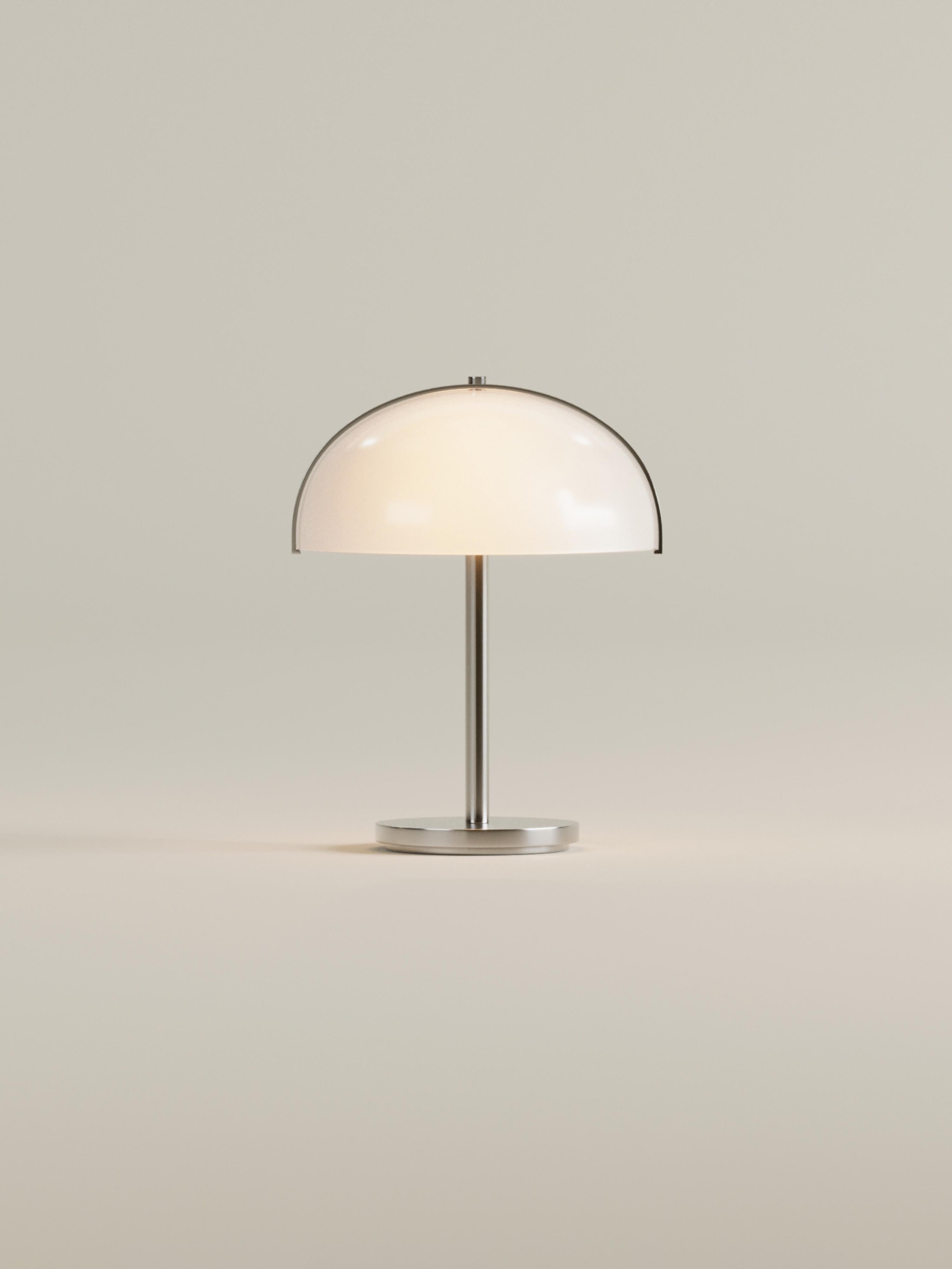 Opal Portable Lamp | Chrome & Opaline Acrylic