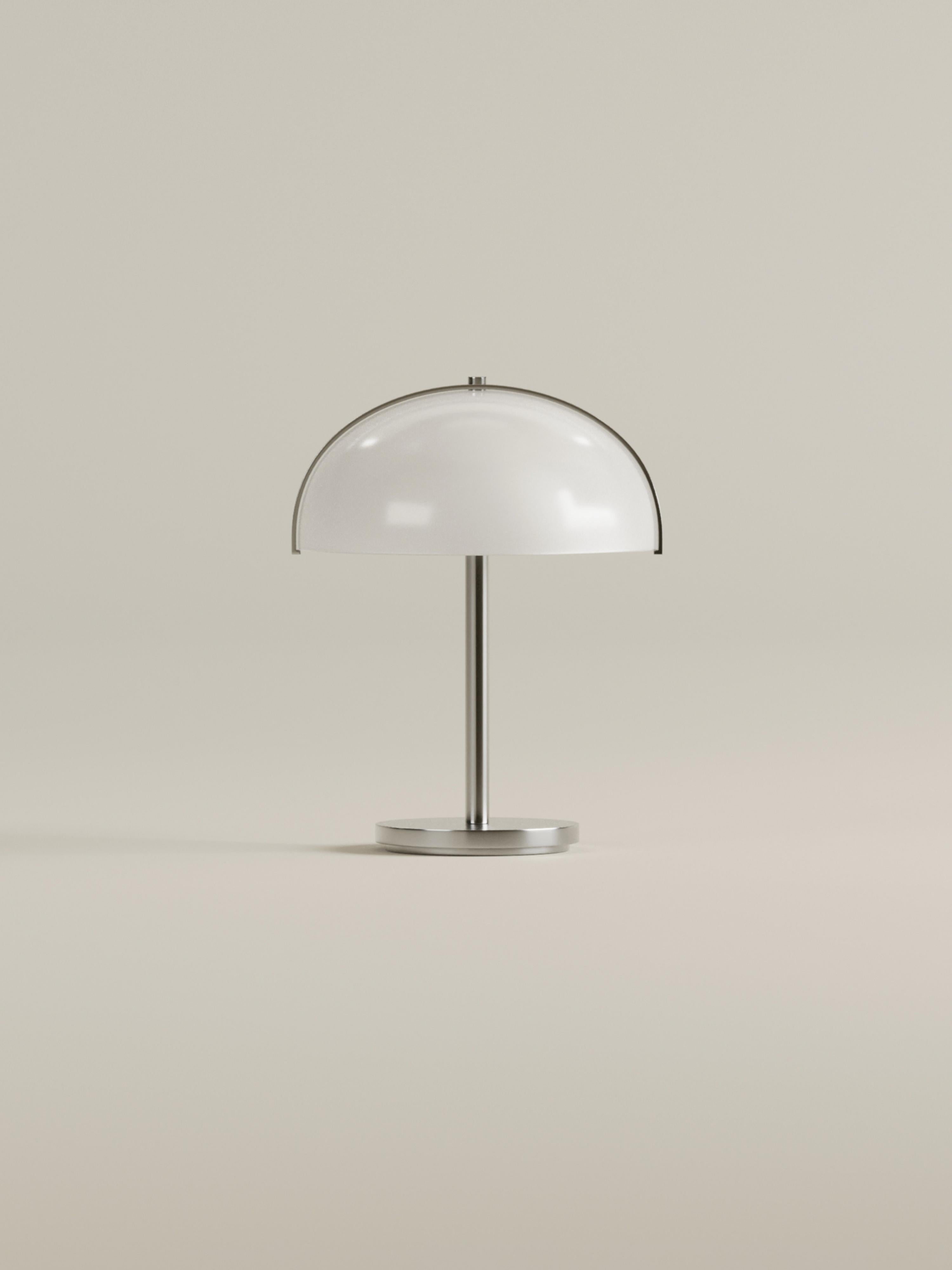Opal Portable Lamp | Chrome & Opaline Acrylic