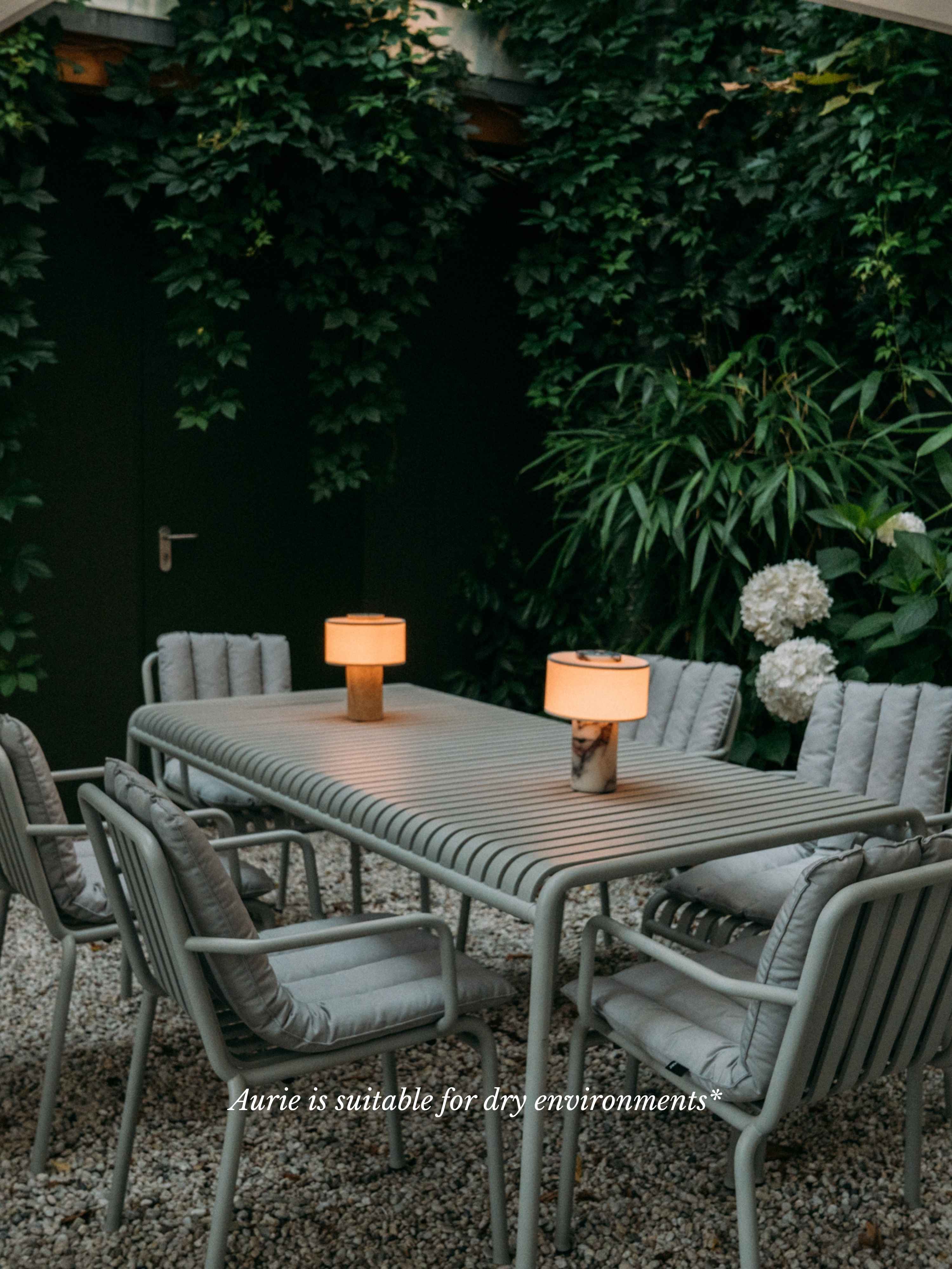 Auríe Portable Lamp | Calacatta Viola