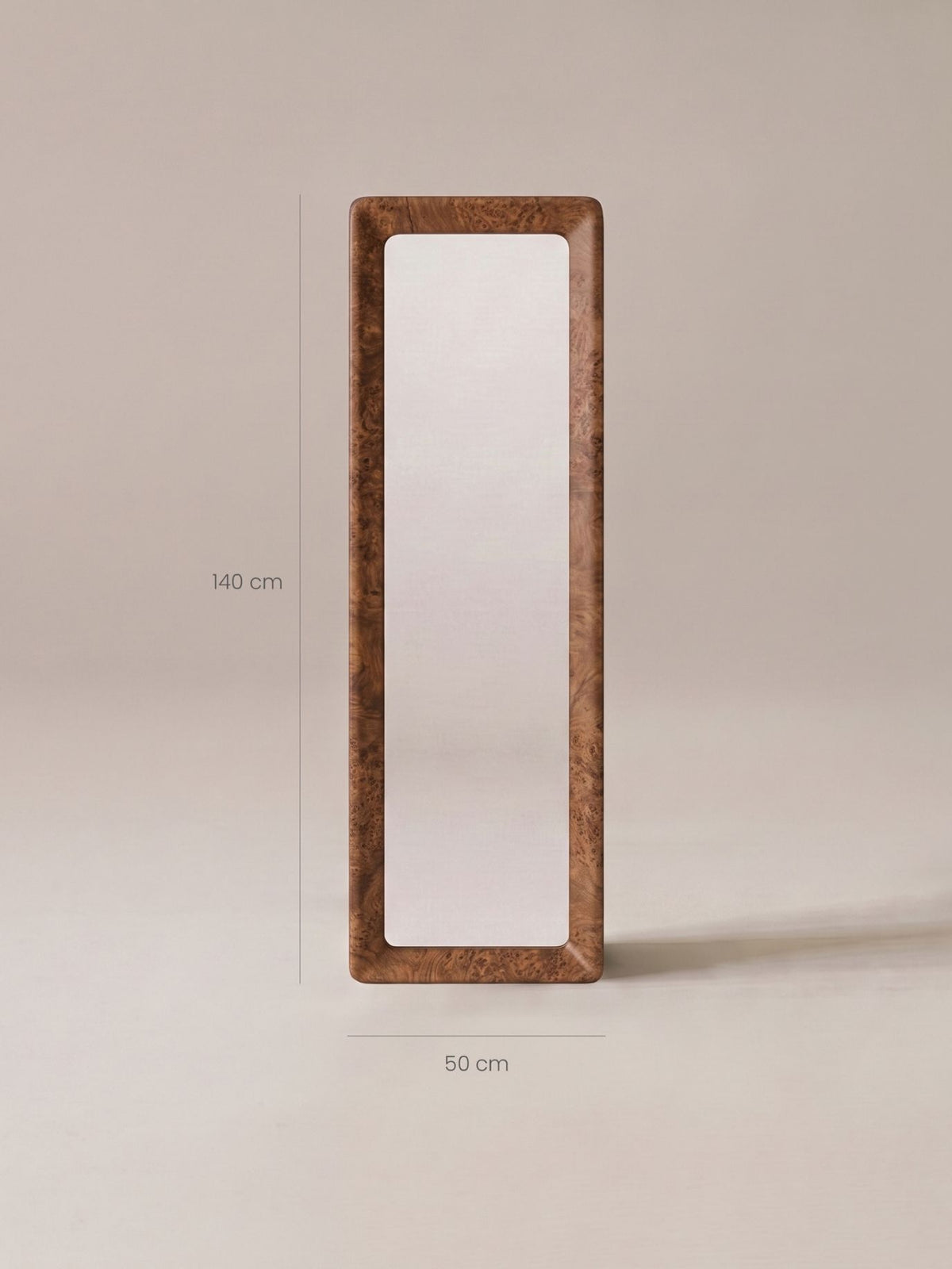 Aurel Mirror -Burl Wood | 140 x 50 cm