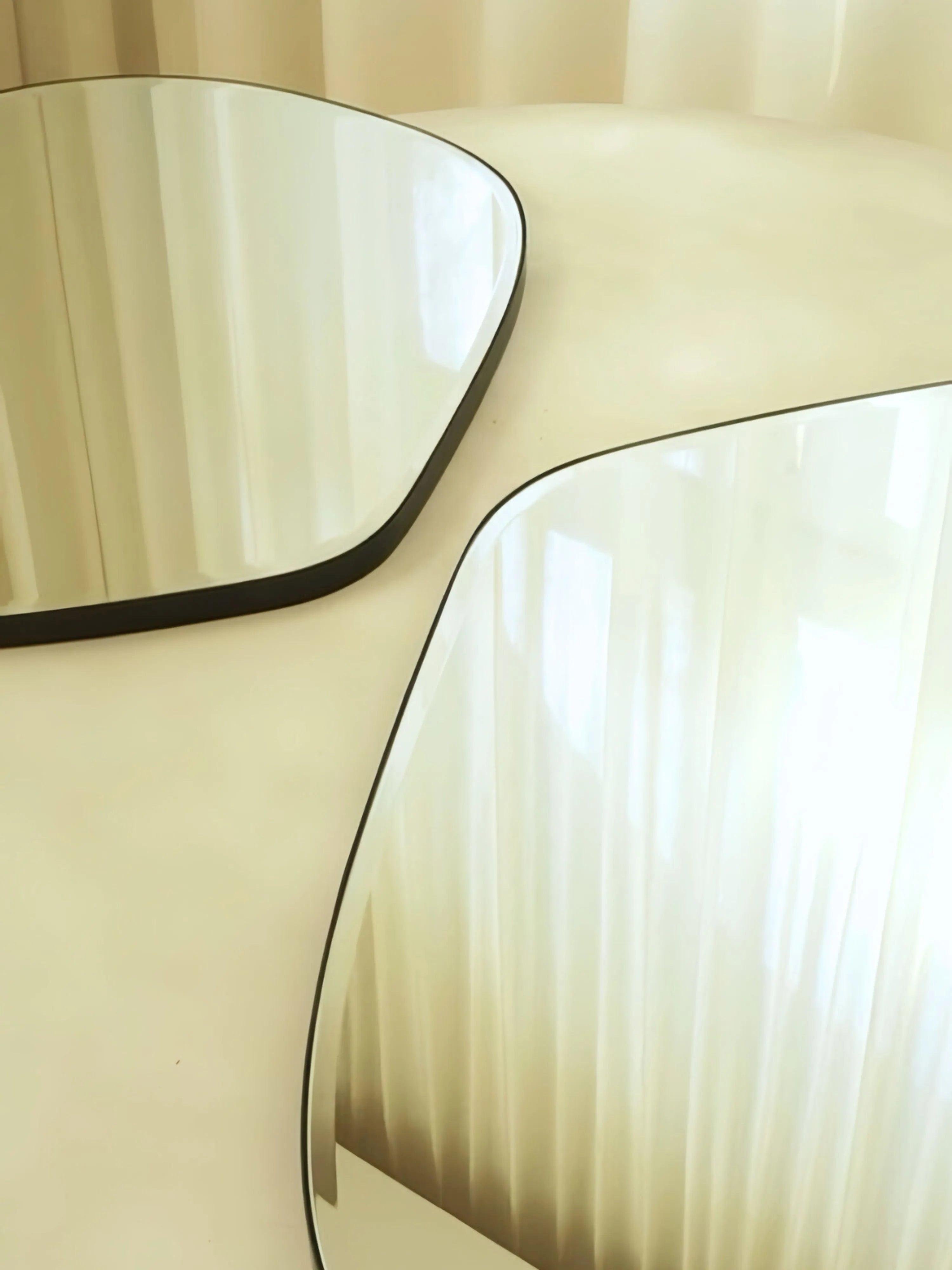 Set of 2 - Opal Mirror + Travertine