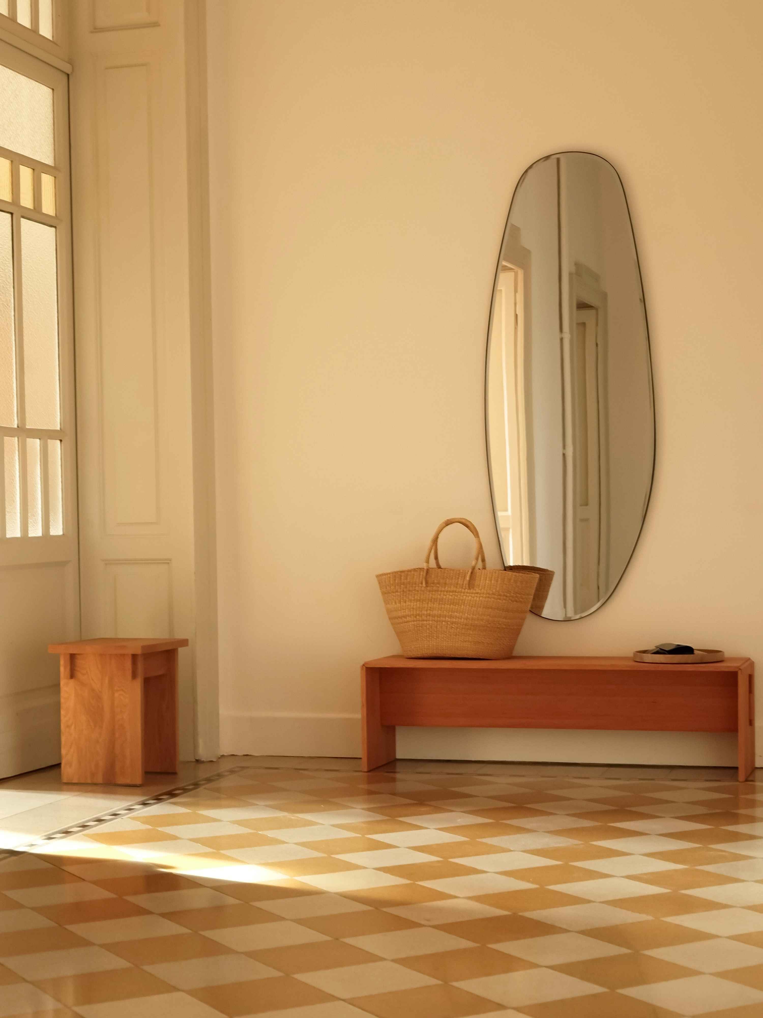 Set of 3 - Opal Mirror + 2 Travertine