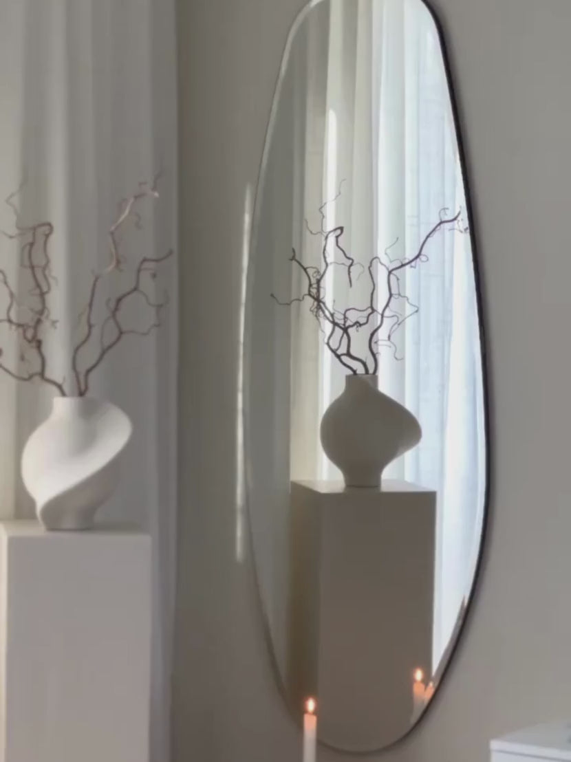 Opal Mirror video in a modern minimalist bedroom