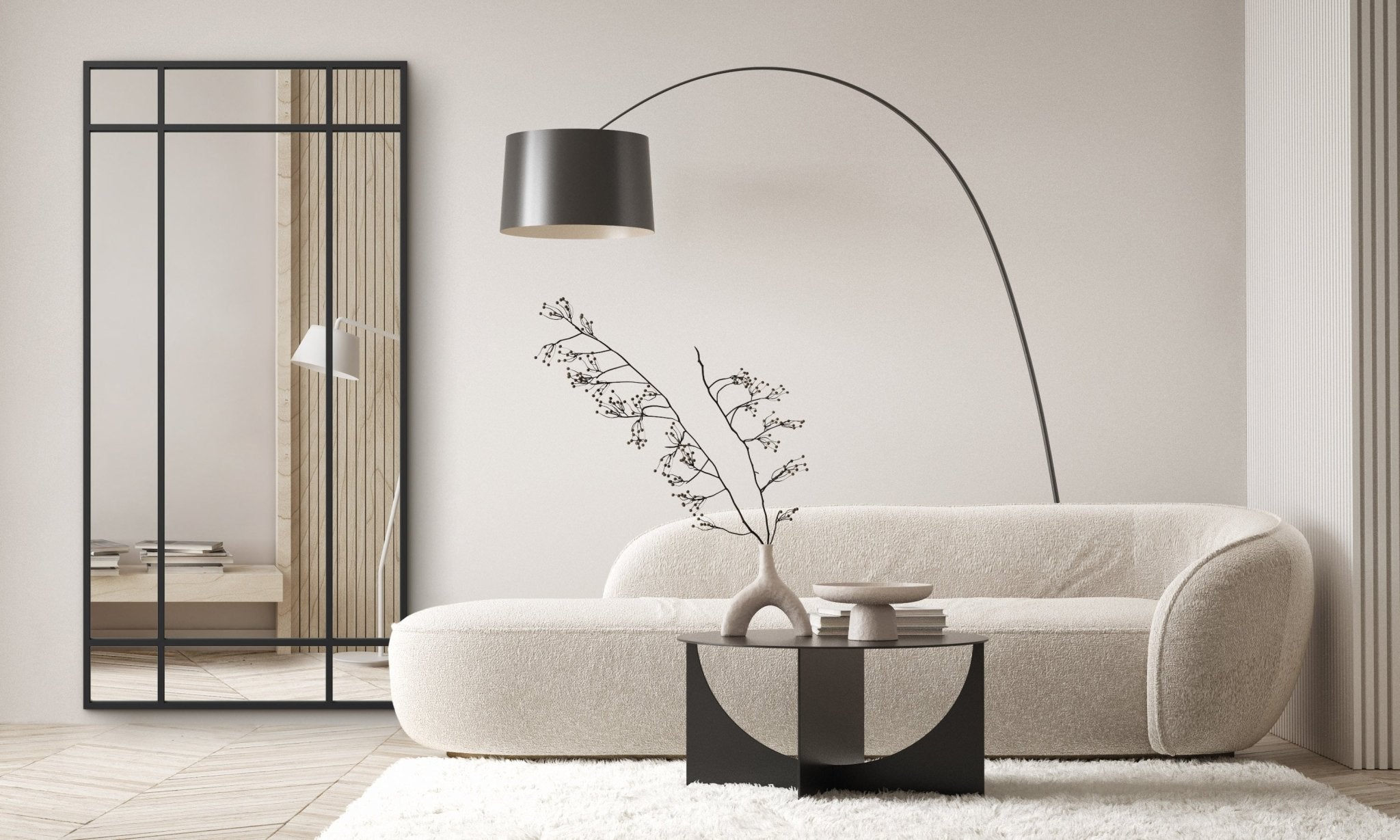 Industrial Mirror No. 3 | Spiegel mit Eisenrahmen | 220 × 110 cm - Blossholm