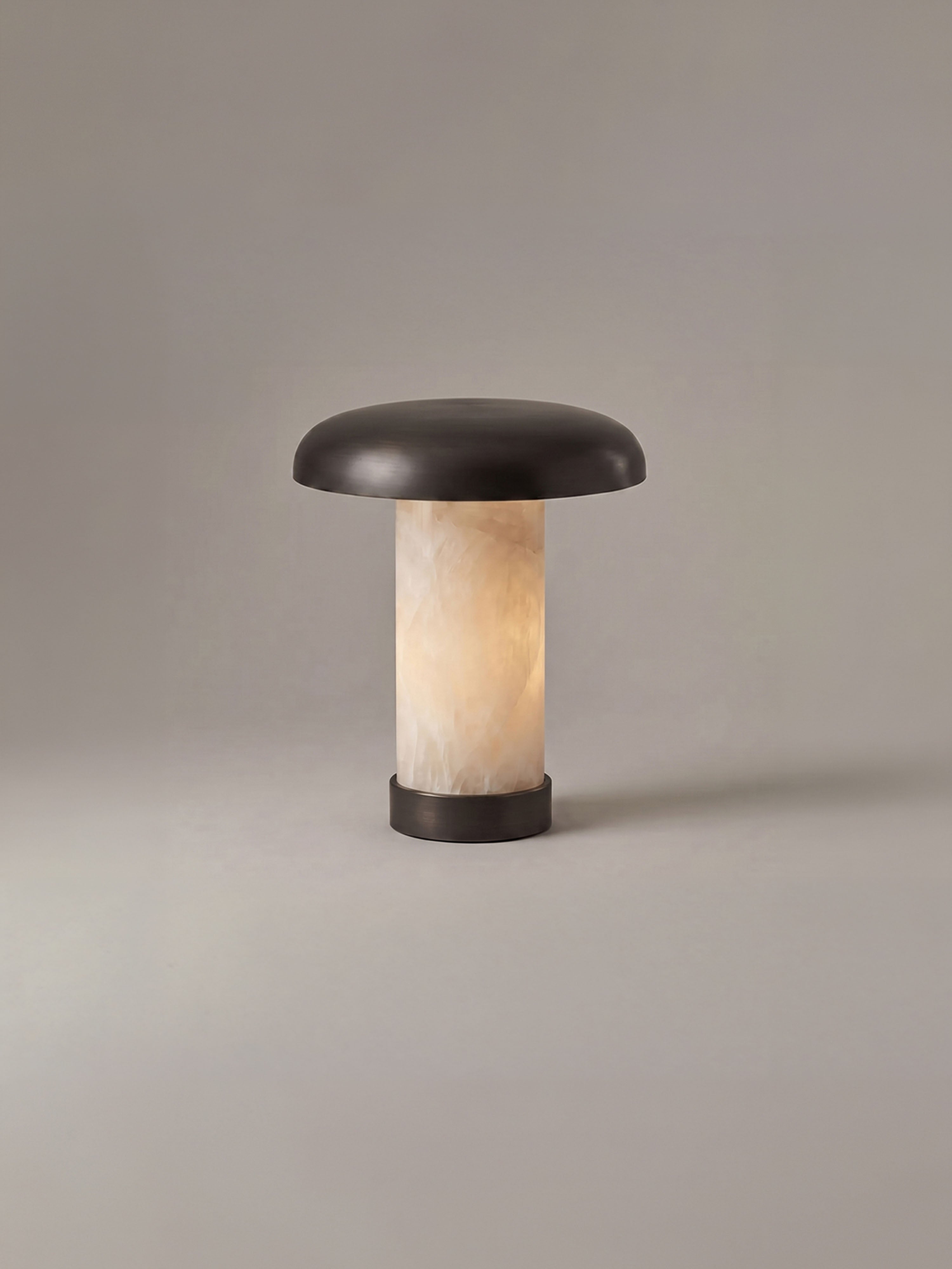 Artus Portable Lamp | Alabaster & Bronze