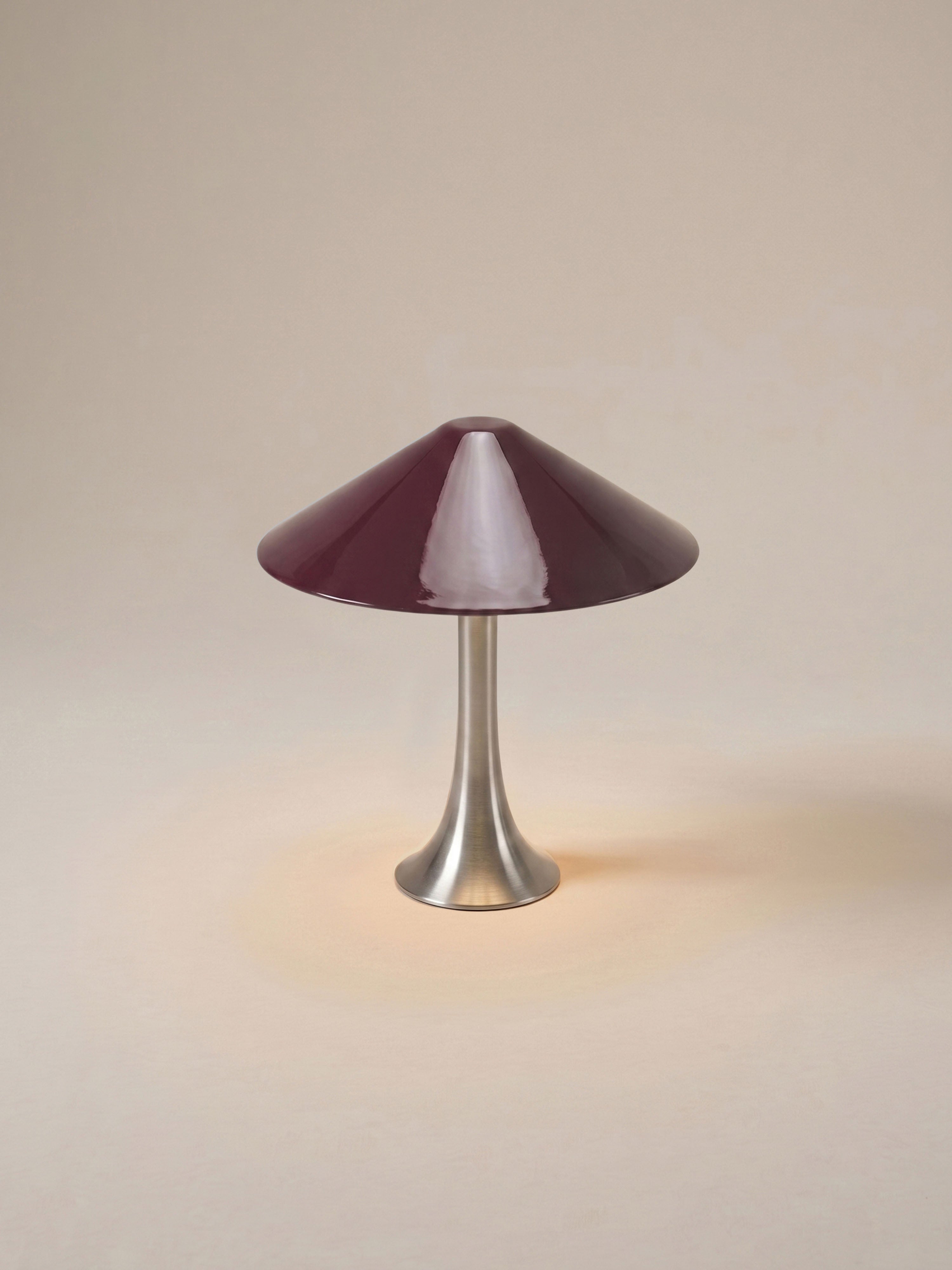 Nova Large Portable Lamp | Satin Silver