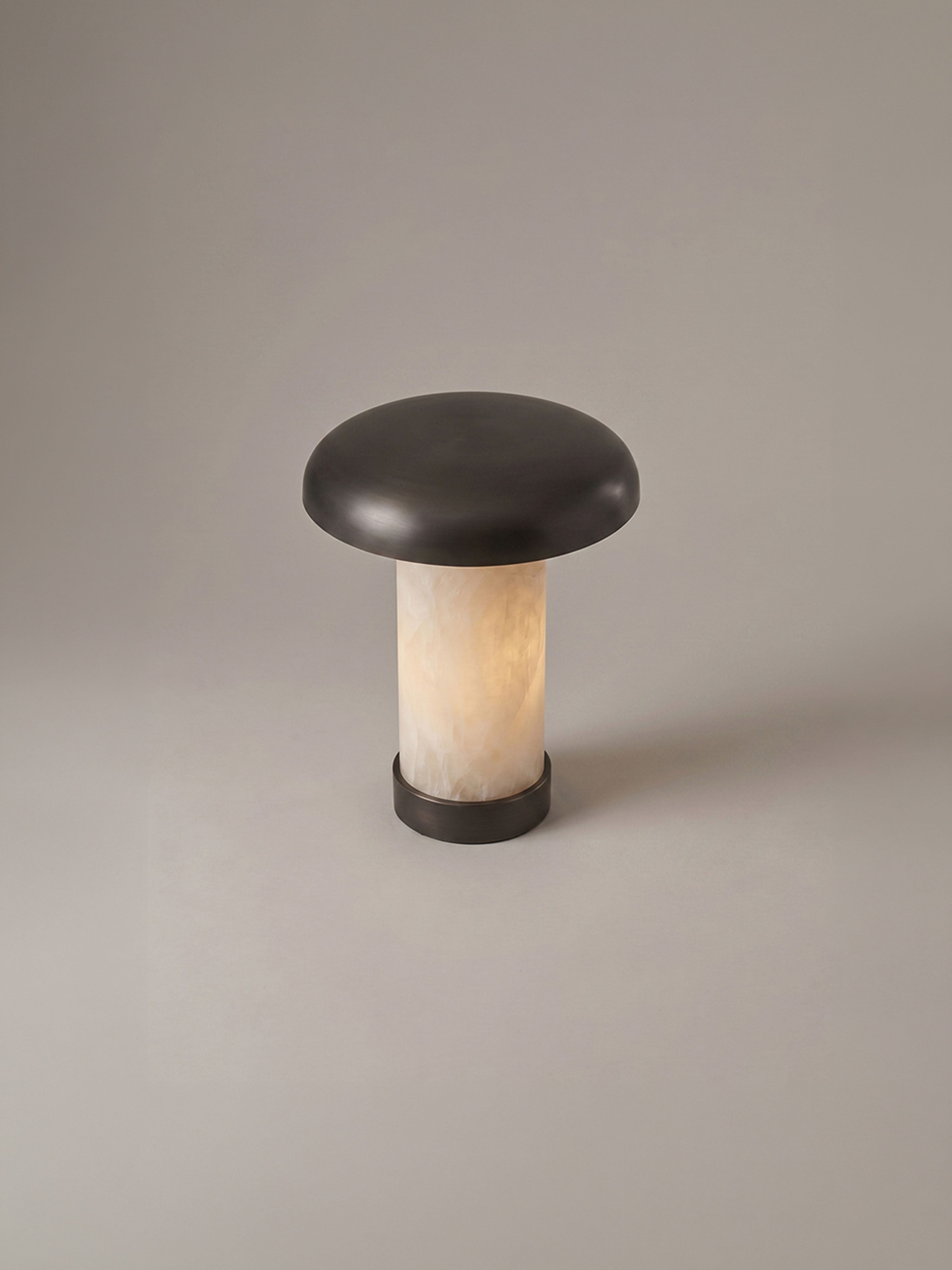 Artus Portable Lamp | Alabaster & Bronze