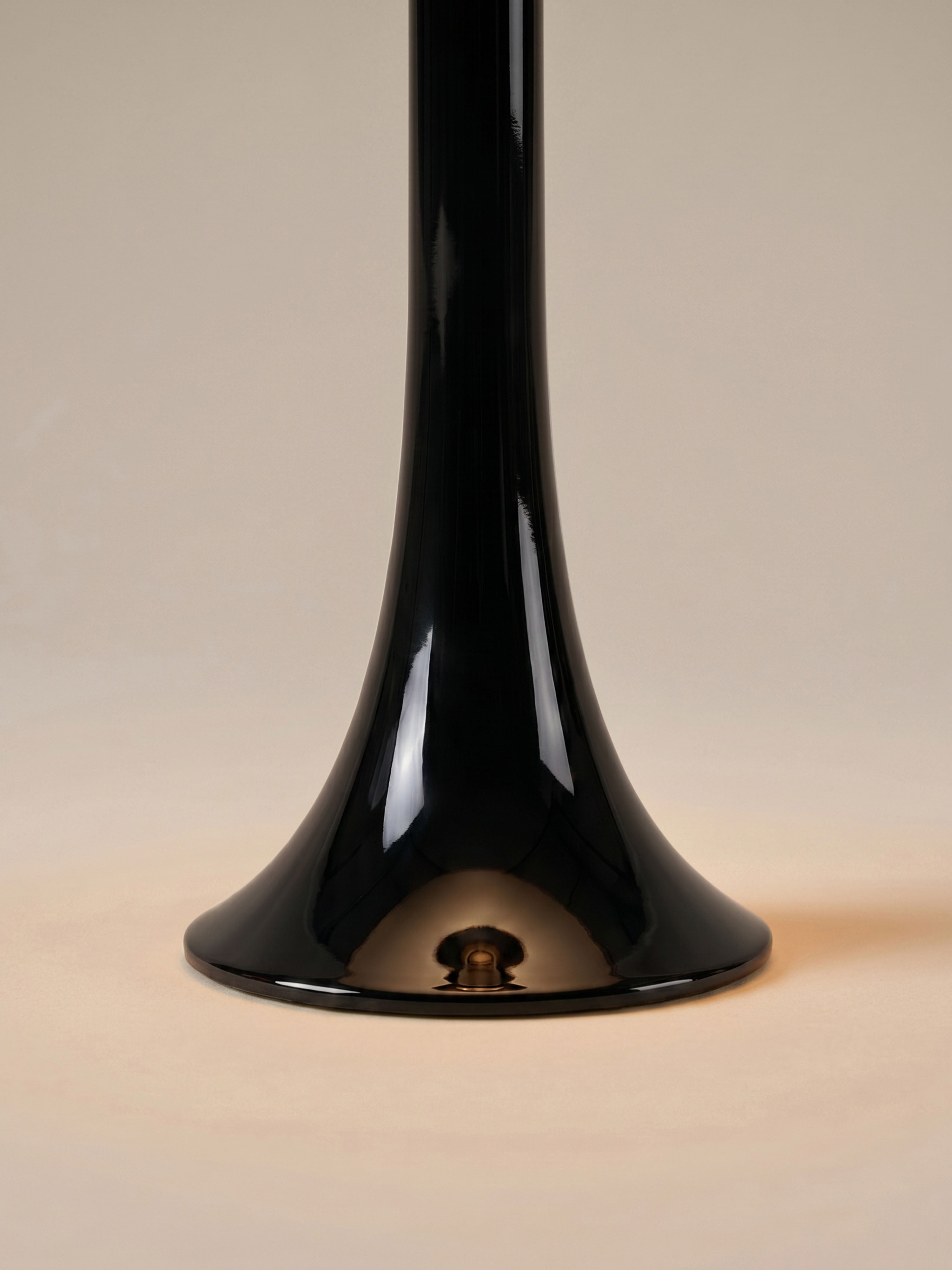 Nova Large Portable Lamp | Black Base - Cream Shade