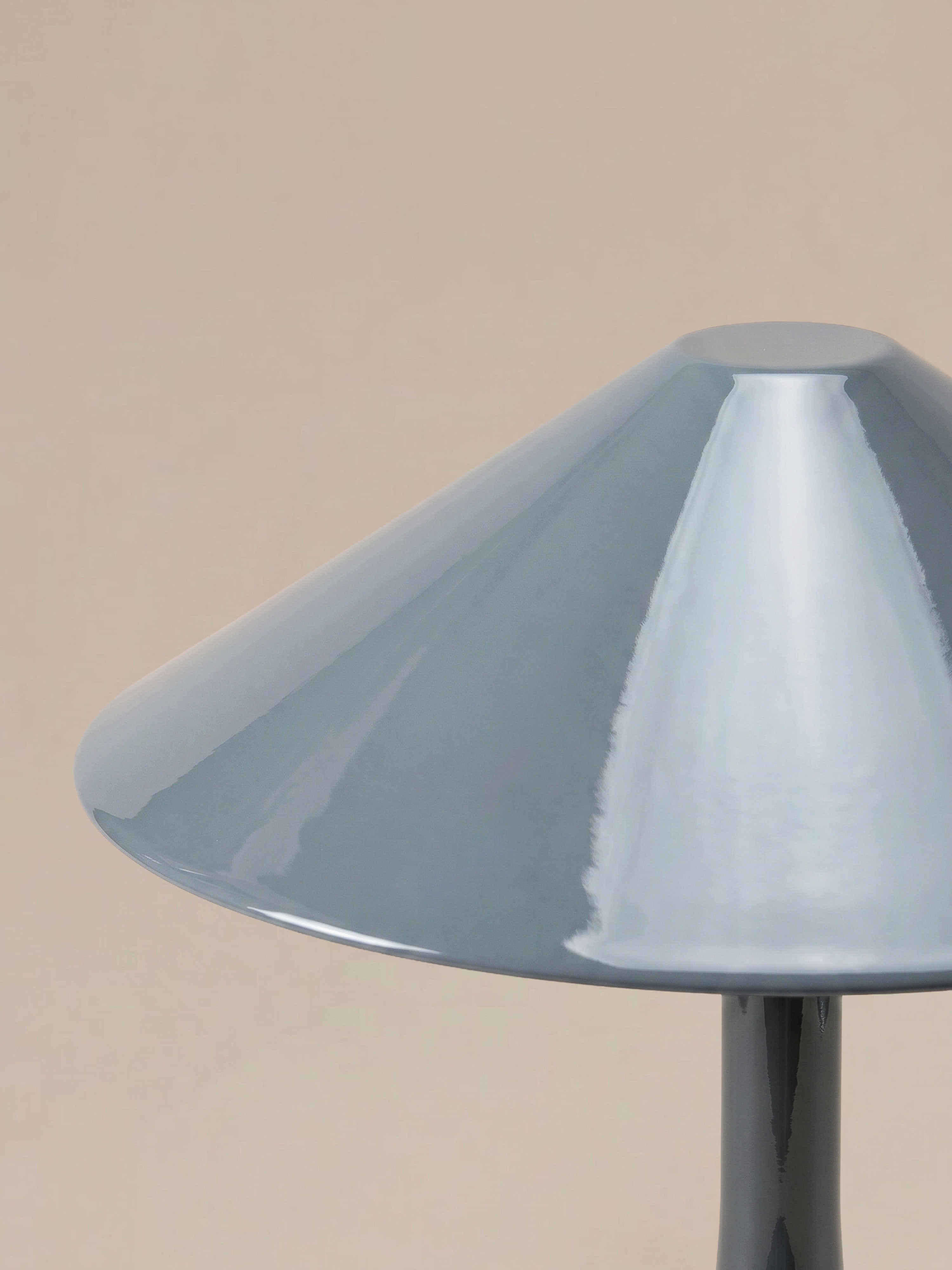 Nova Large Portable Lamp | Grey Base - Aqua Shade