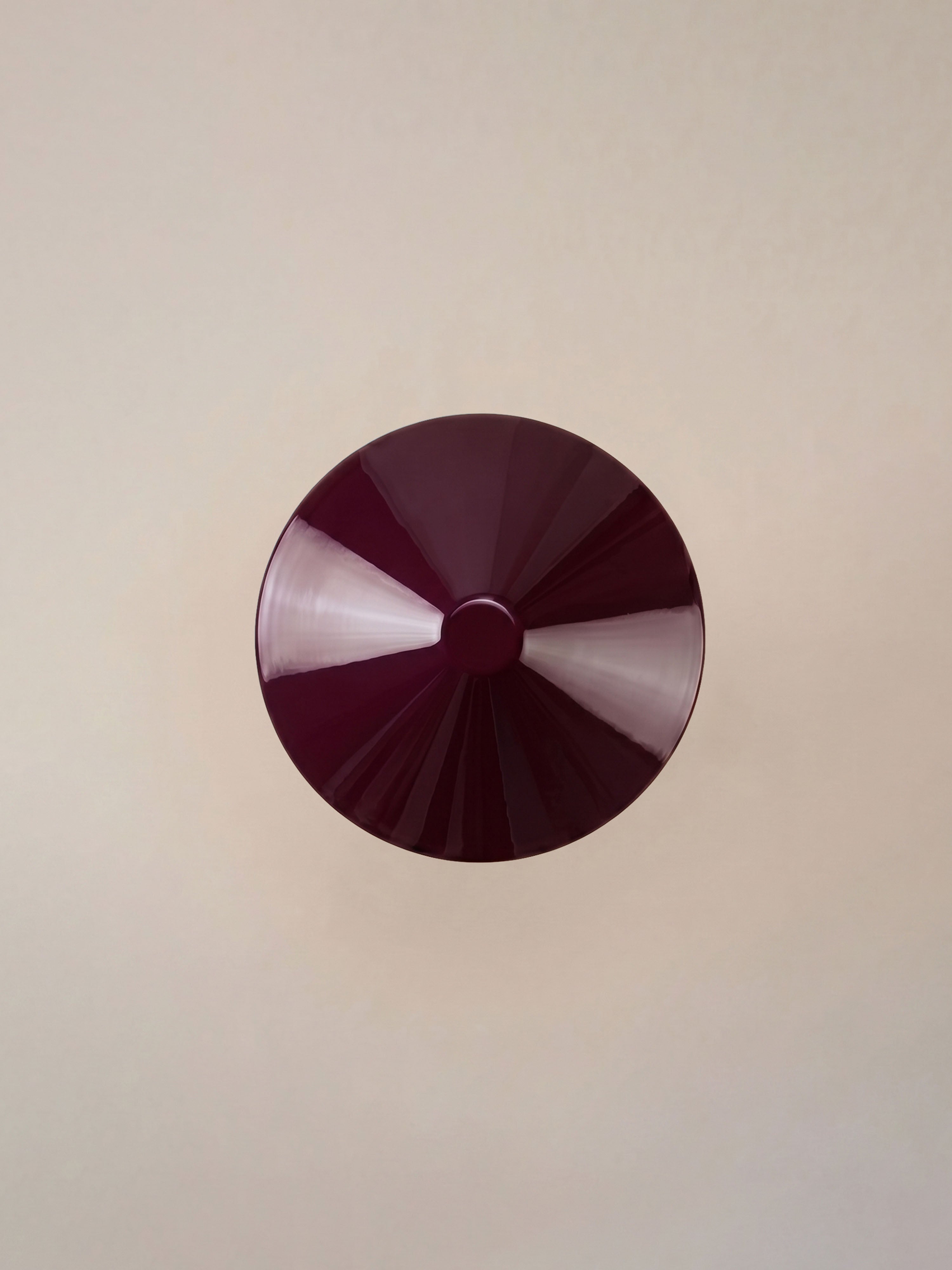 Nova Large Portable Lamp | Chrome Base - Burgundy Shade