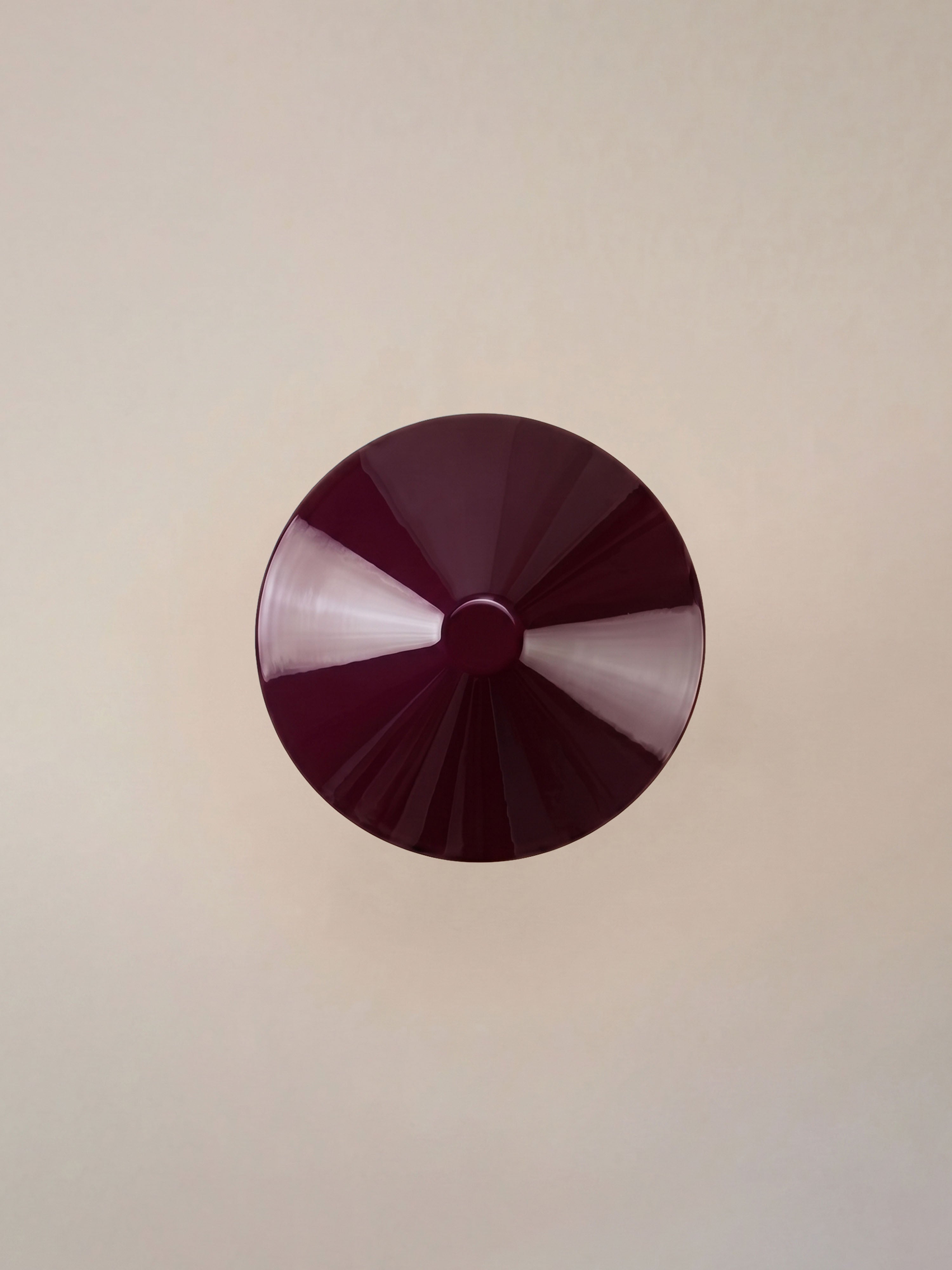 Nova Large Portable Lamp | Light Blue Base - Burgundy Shade