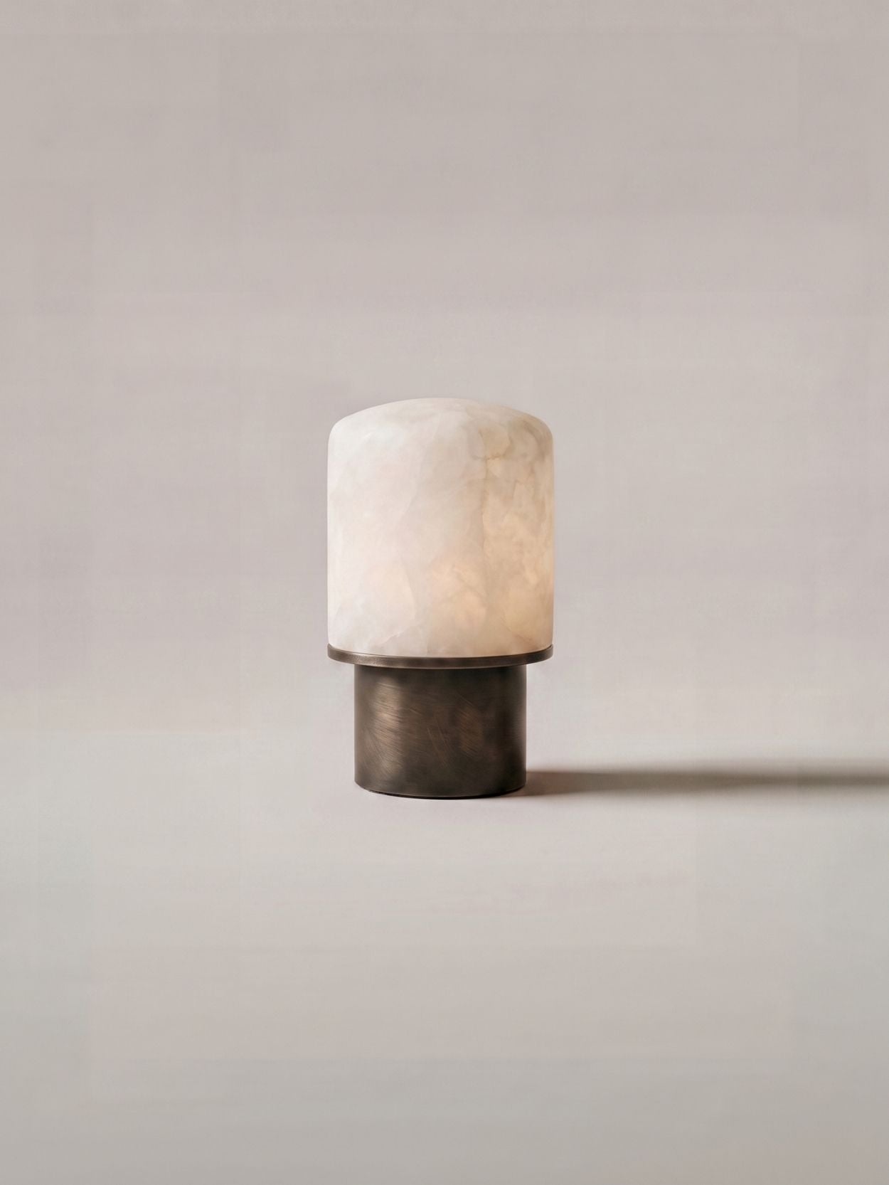 The Portable Aurora Lamp | Brushed Bronze & Alabaster