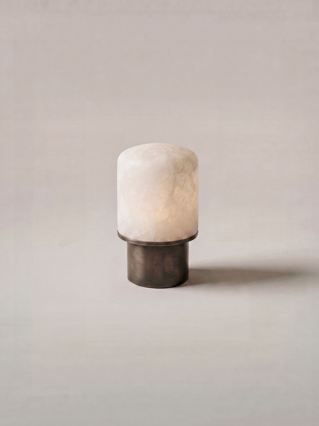 The Portable Aurora Lamp | Brushed Bronze & Alabaster