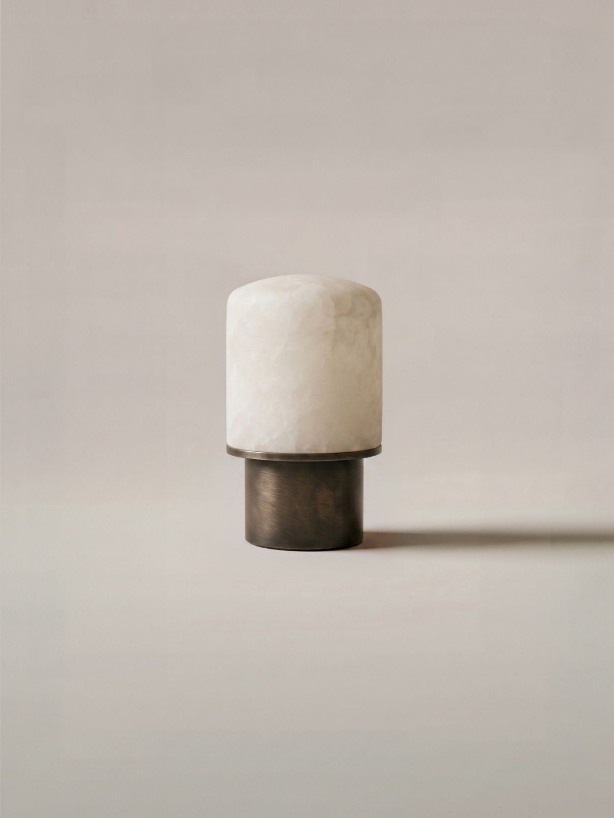 The Portable Aurora Lamp | Brushed Bronze & Alabaster