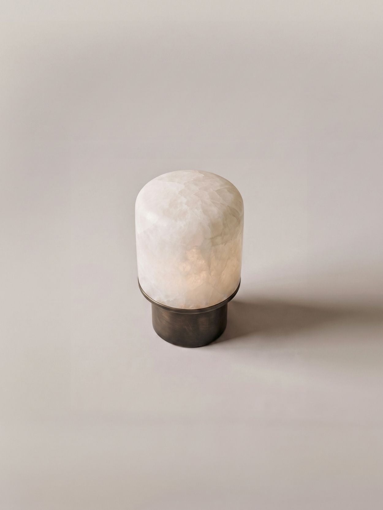 The Portable Aurora Lamp | Brushed Bronze & Alabaster