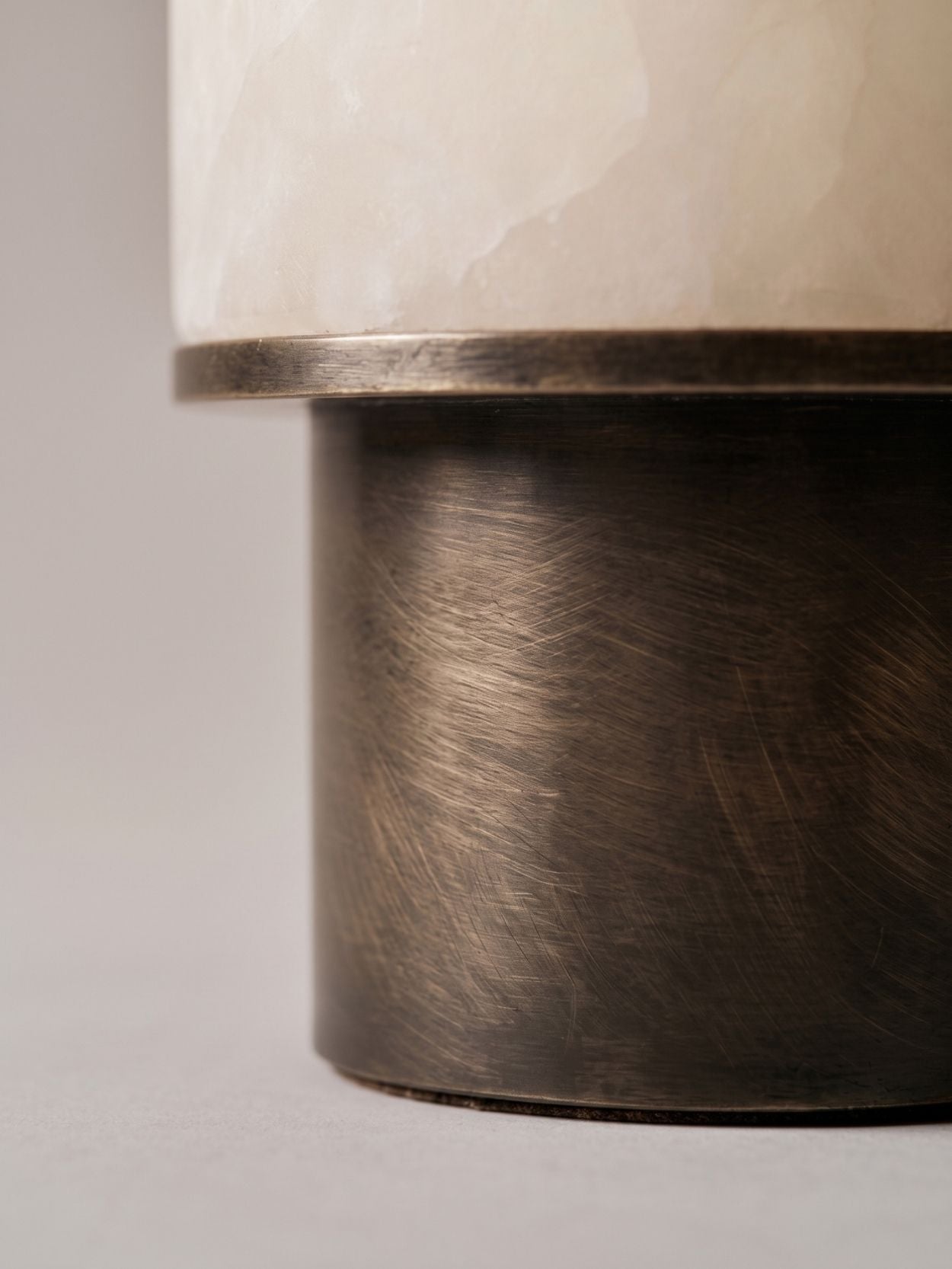 The Portable Aurora Lamp | Brushed Bronze & Alabaster