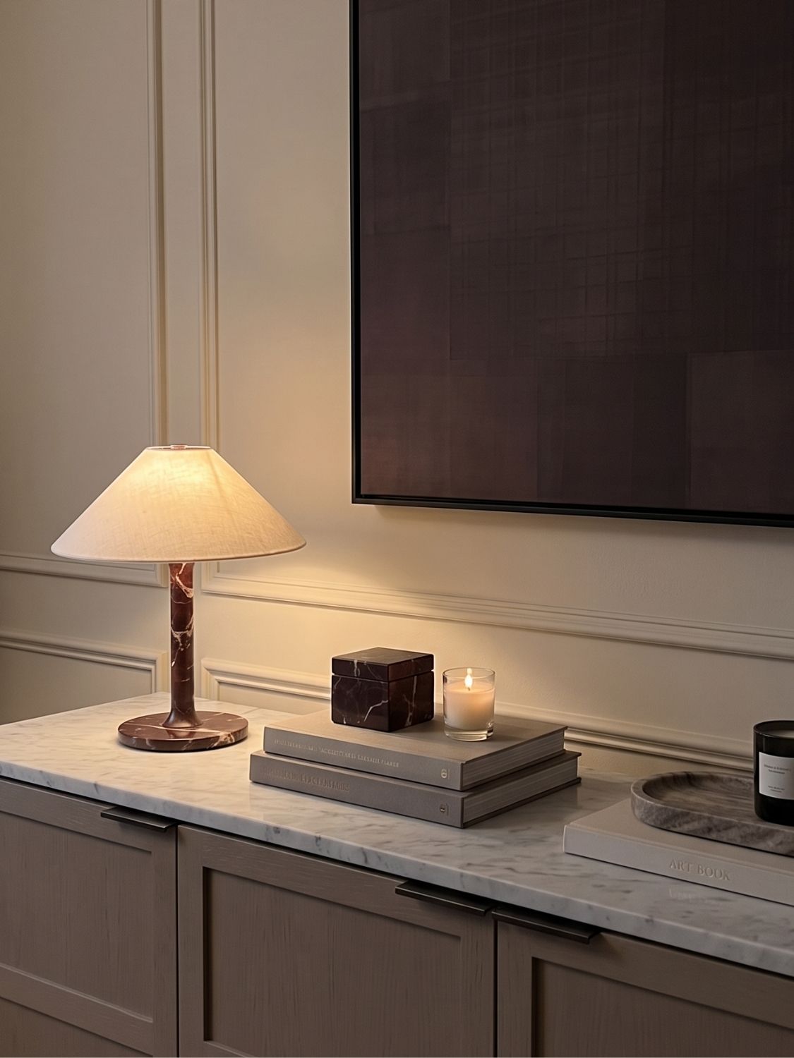 The Rossa Portable Lamp | Rosso Levanto & Linen