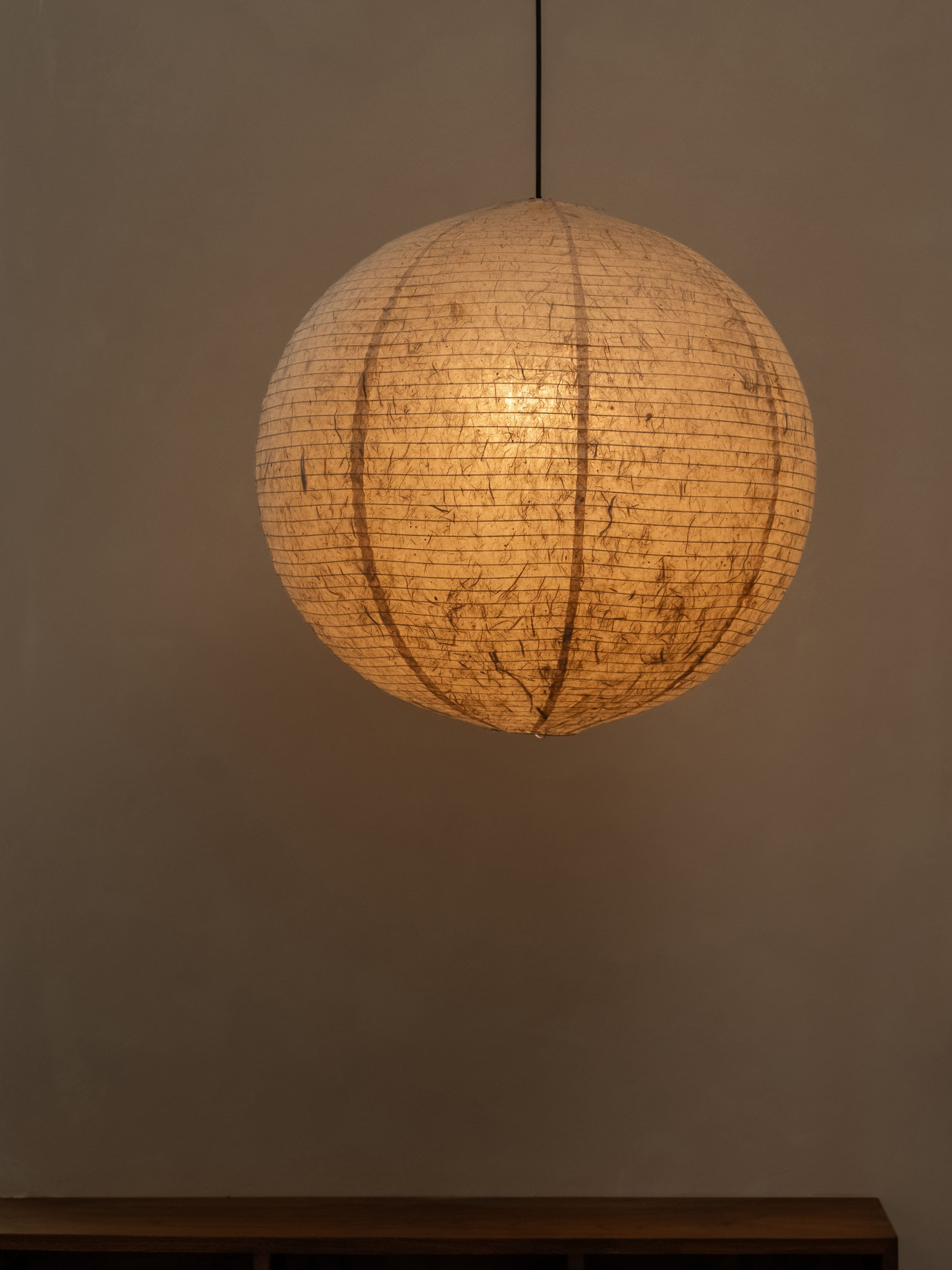 (Set of 2) IKIN Pendant B1 | Natural Mulberry Paper | Round Shape - Multiple Sizes