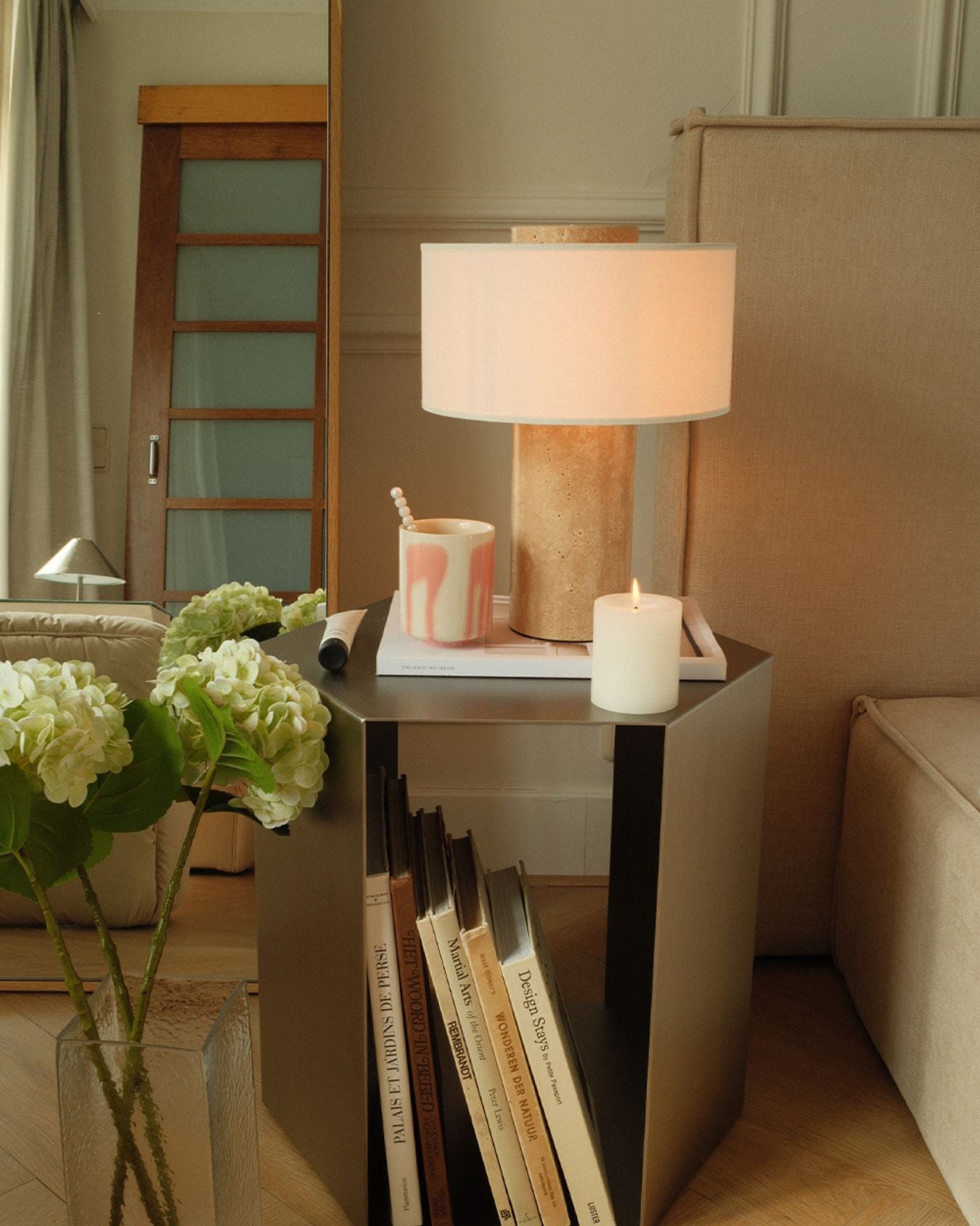 The Original - Auríe Large Lamp | Travertine - 13.5"