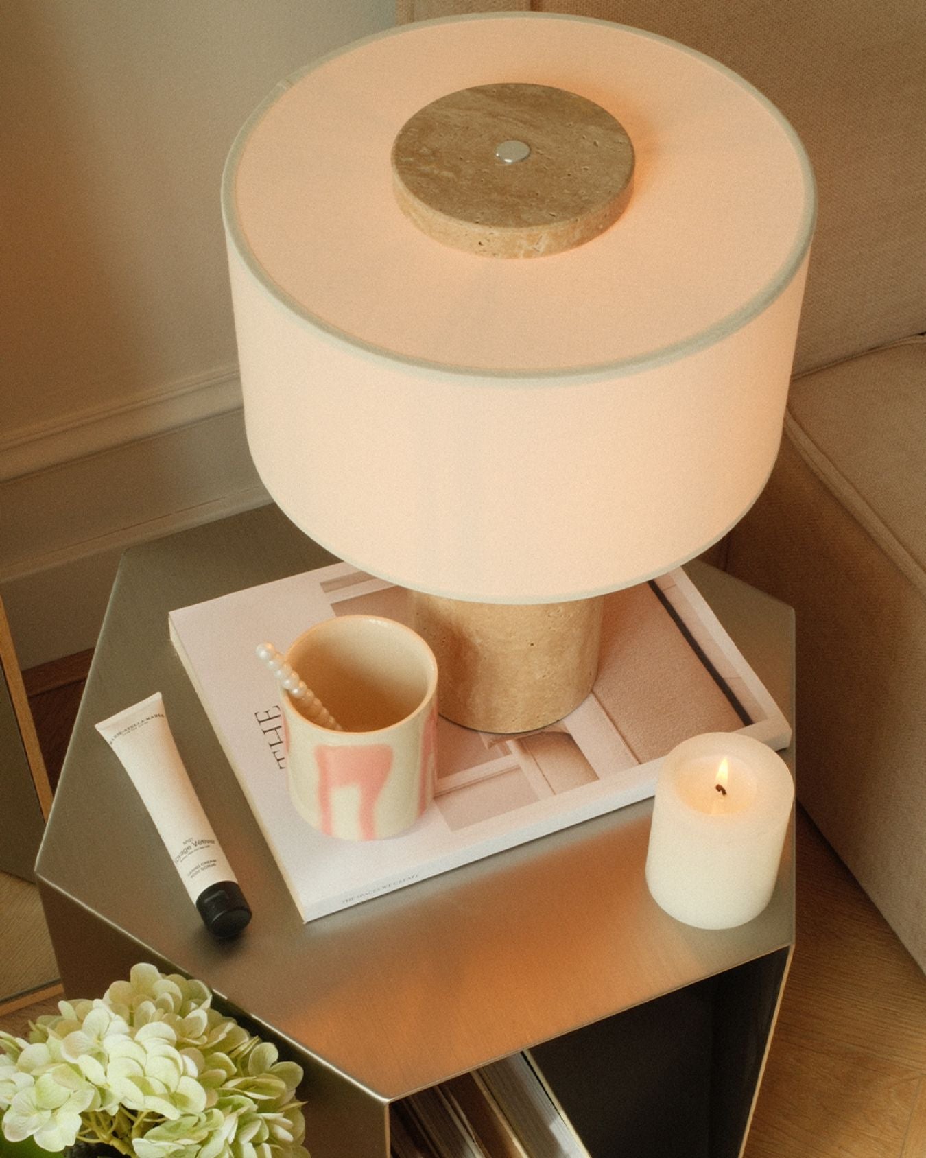 The Original - Auríe Large Lamp | Travertine - 13.5"