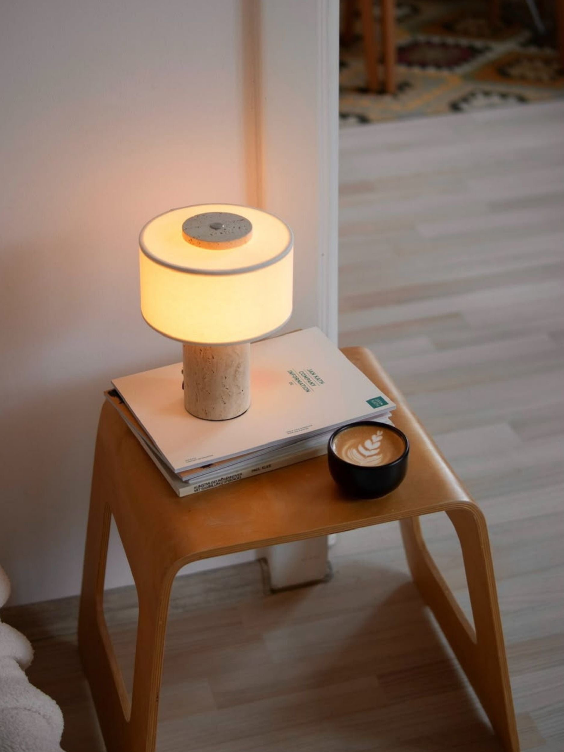 Auríe Portable Lamp | Travertine