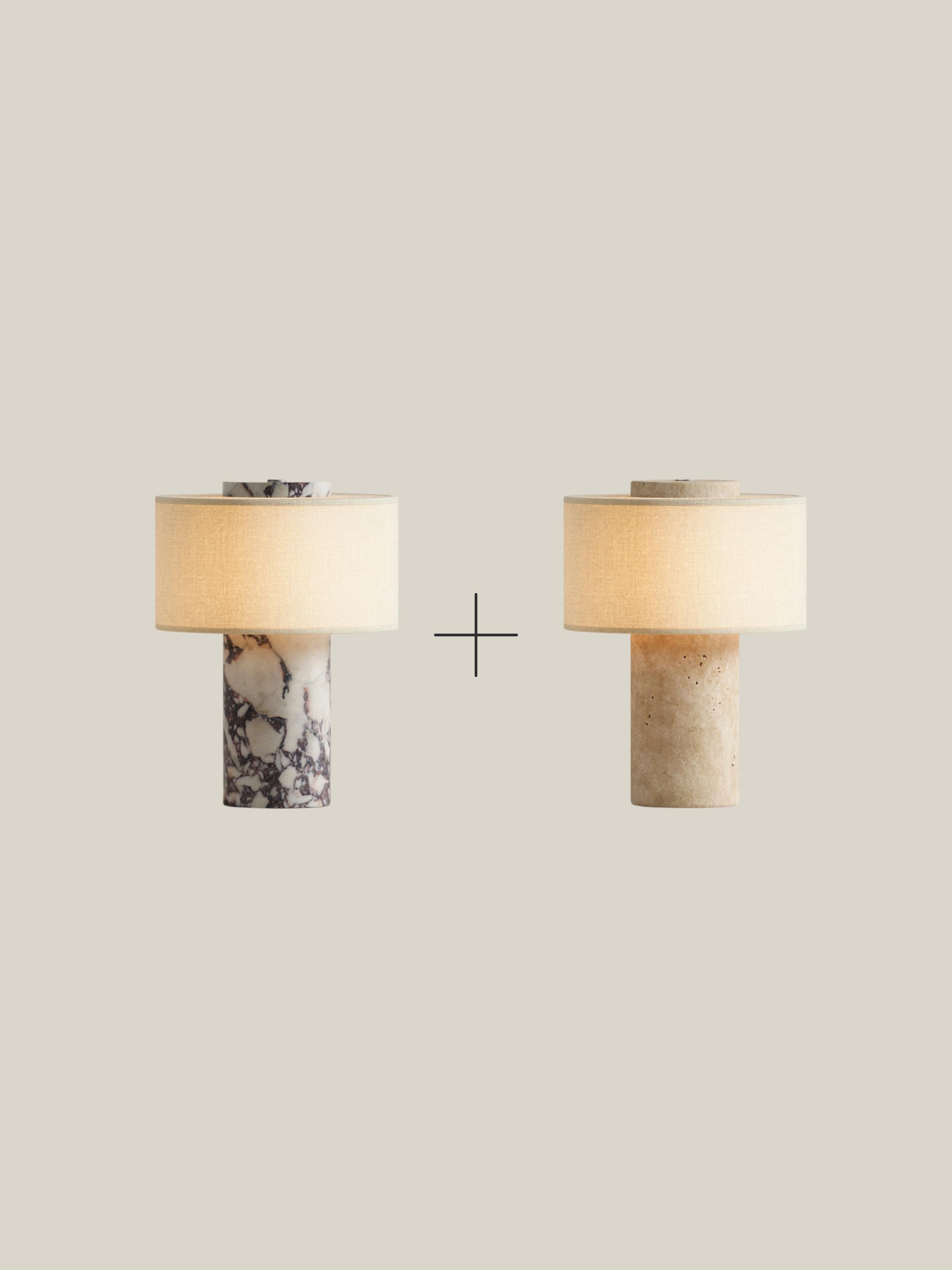 Set of 2 - Calacatta Viola + Travertine